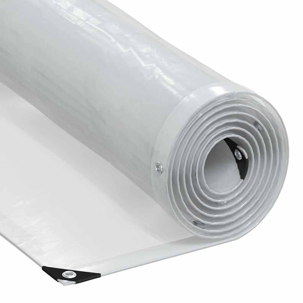 vidaXL Schutzplane Transparente Plane mit Ösen 1x5 m Polyethylen (1-St)