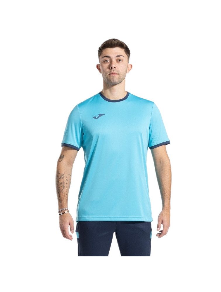 Joma T-Shirt Combi Premium (100% Polyester, atmungsaktiv) türkisblau Herren