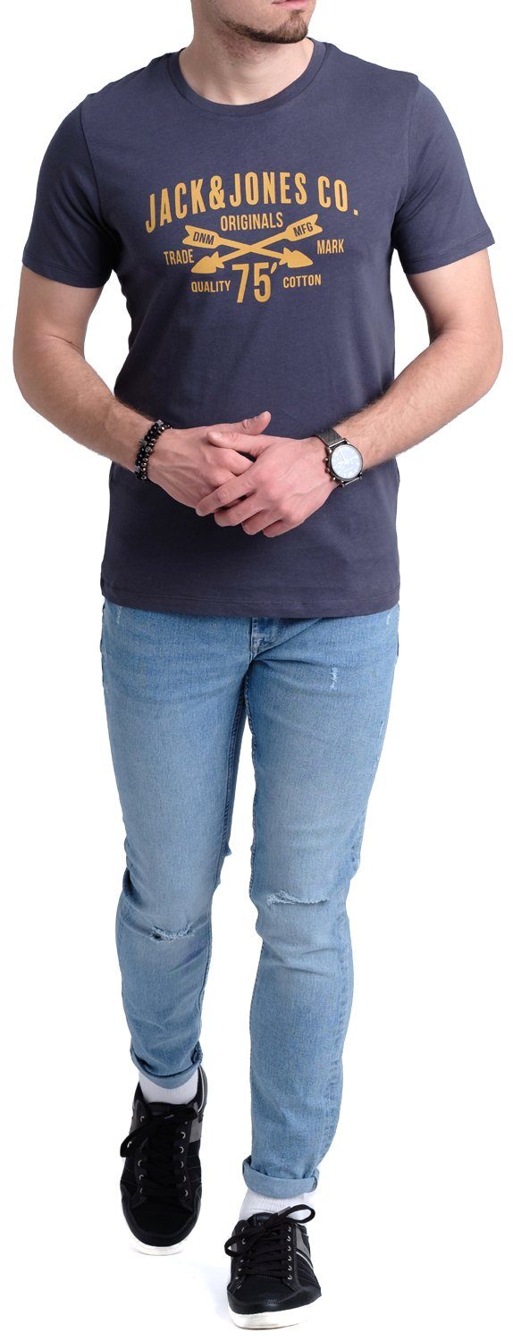 Jack & Jones Print-Shirt Bequemes Slimfit Shirt (Spar-Set, 3er-Pack) in Unifarbe mit Print – Bild 5 von 5