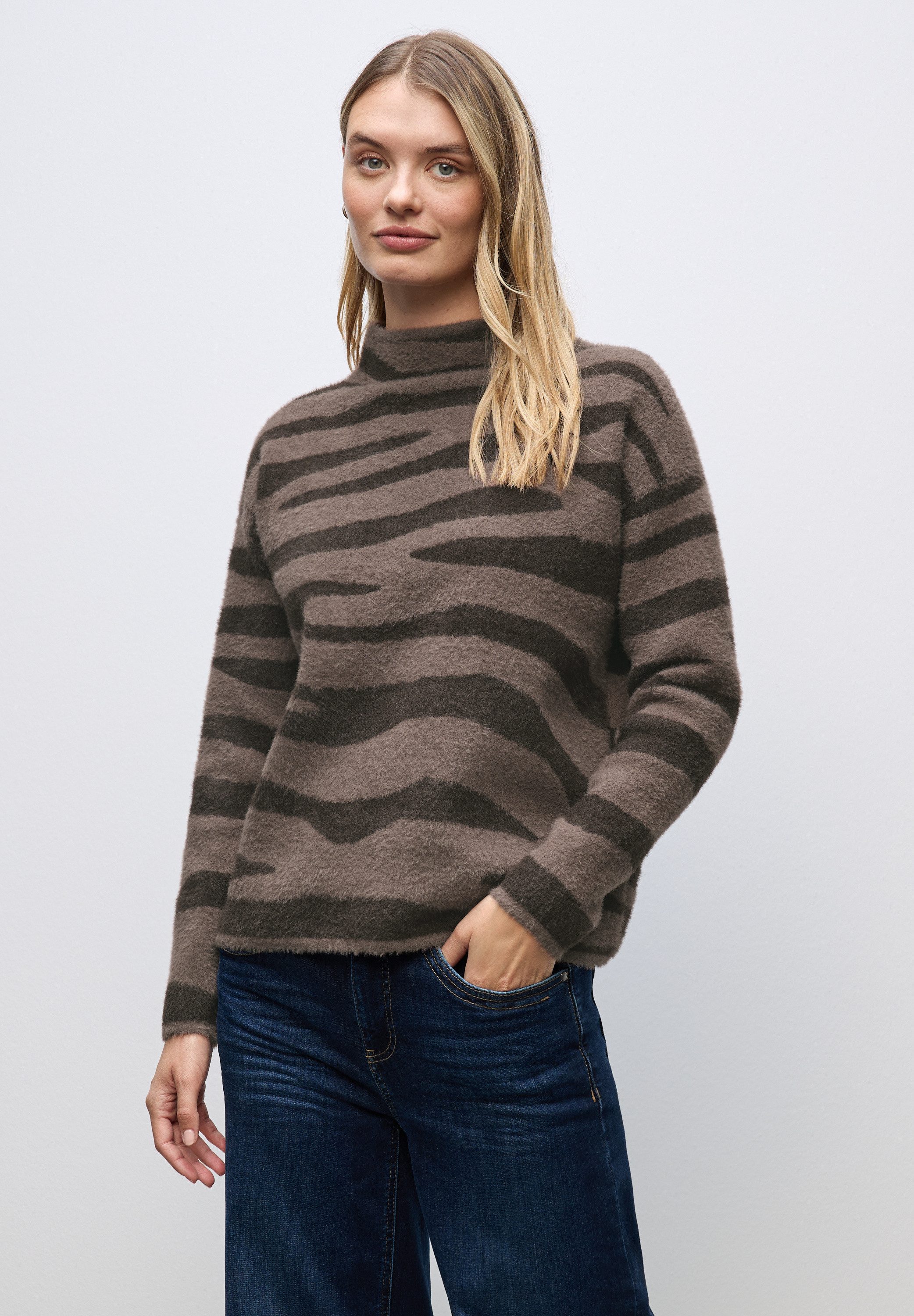STREET ONE Jacquardpullover mit Turtleneck günstig online kaufen