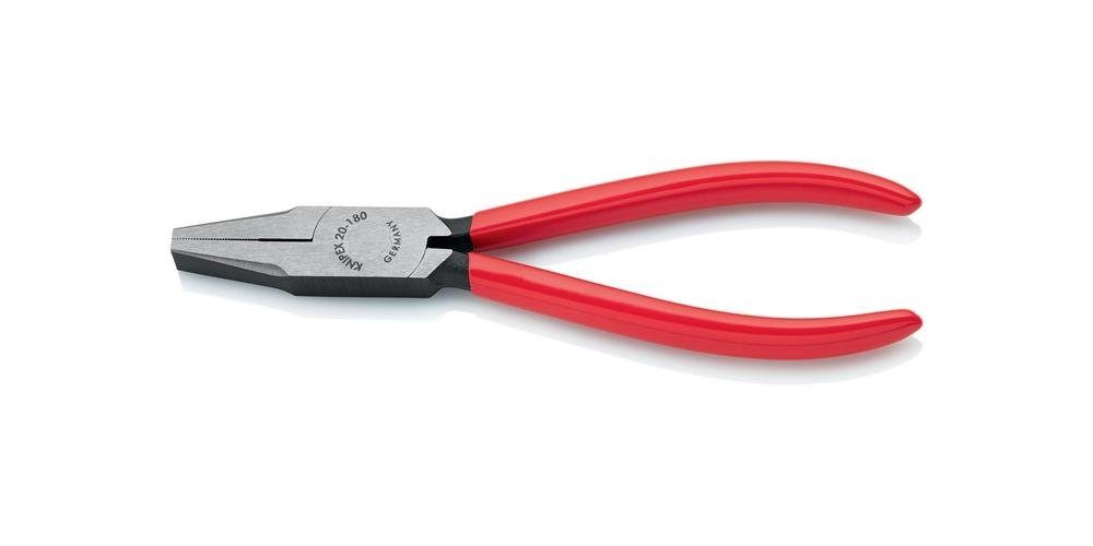 Knipex Flachzange Flachzange DIN ISO 5745 Gesamtlänge 180 mm Kopf poliert Kunststoffüberzug | Zangen