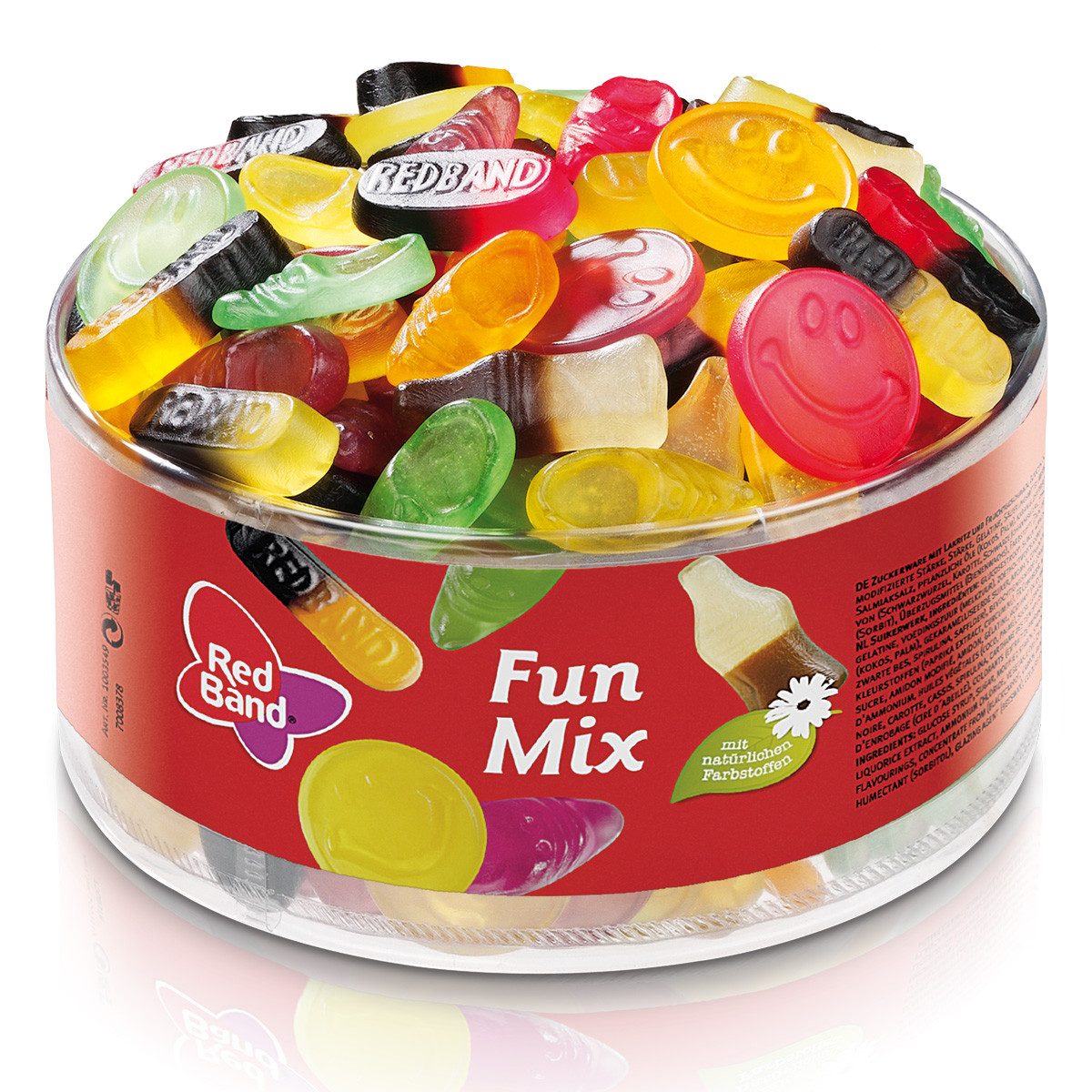 Red Band Süßigkeit, Red Band Fun Mix Mischung Lakritz und Fruchtgummi Sorten 650g