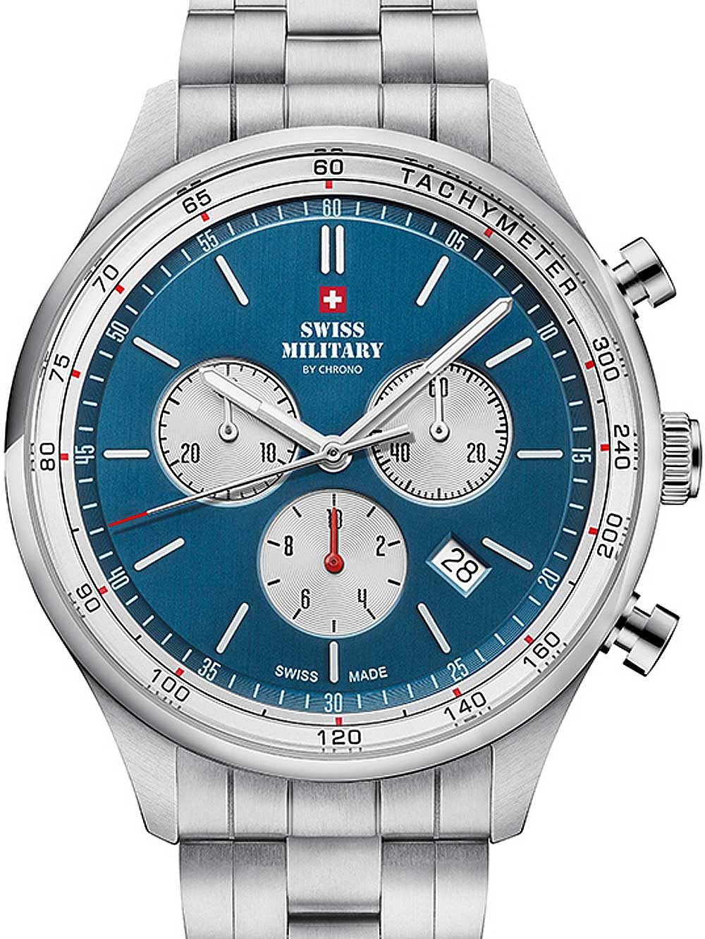 Quarzuhr Swiss Military SM34081.03 Chronograph Herrenuhr 42mm 10ATM Swiss Military SM34081.03 Chronograph Herrenuhr 42mm 10ATM