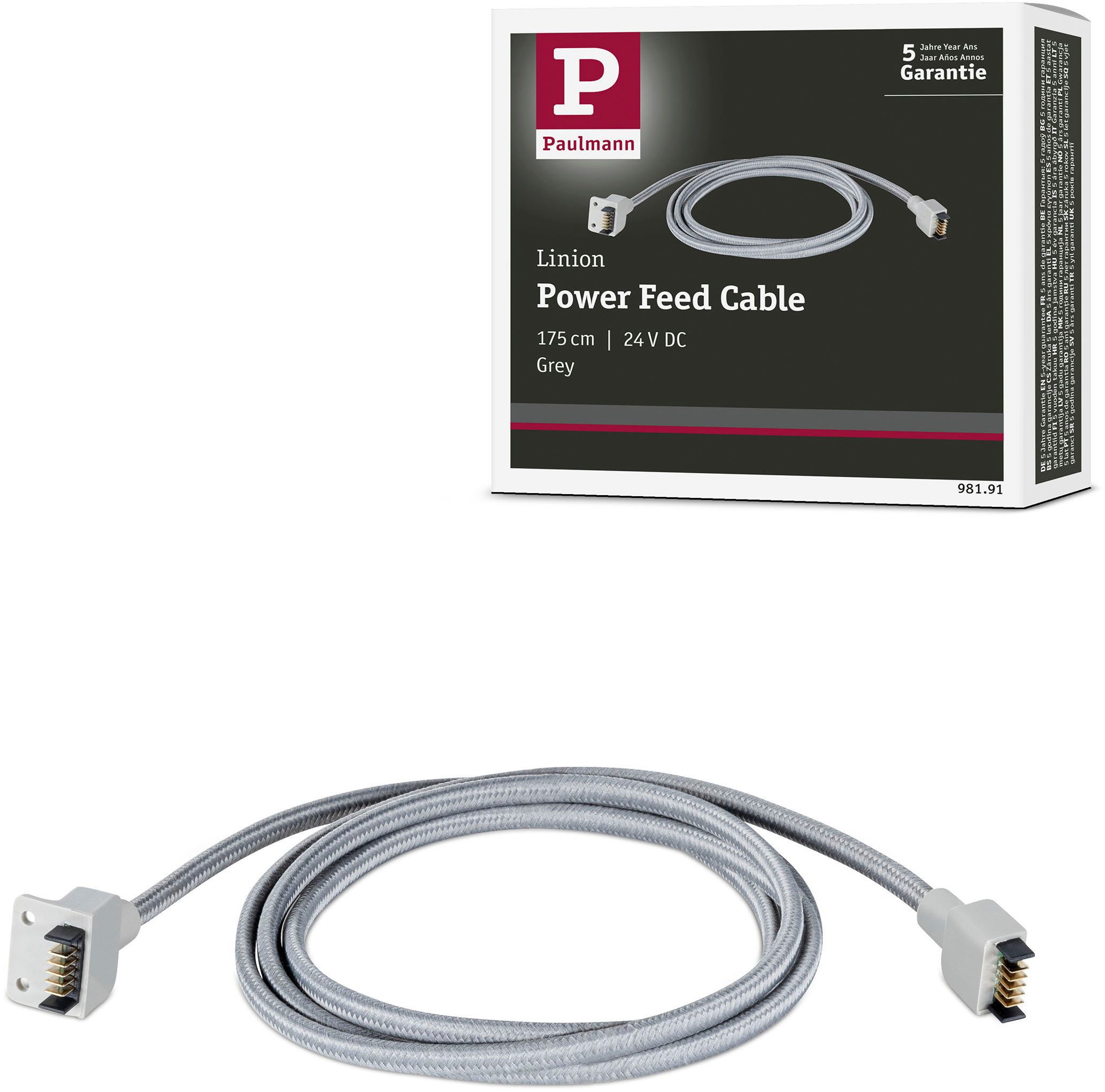 Paulmann Schienensystem-Einspeiser Linion Einspeisekabel 1,75m, 0,175 cm, (1-tlg)