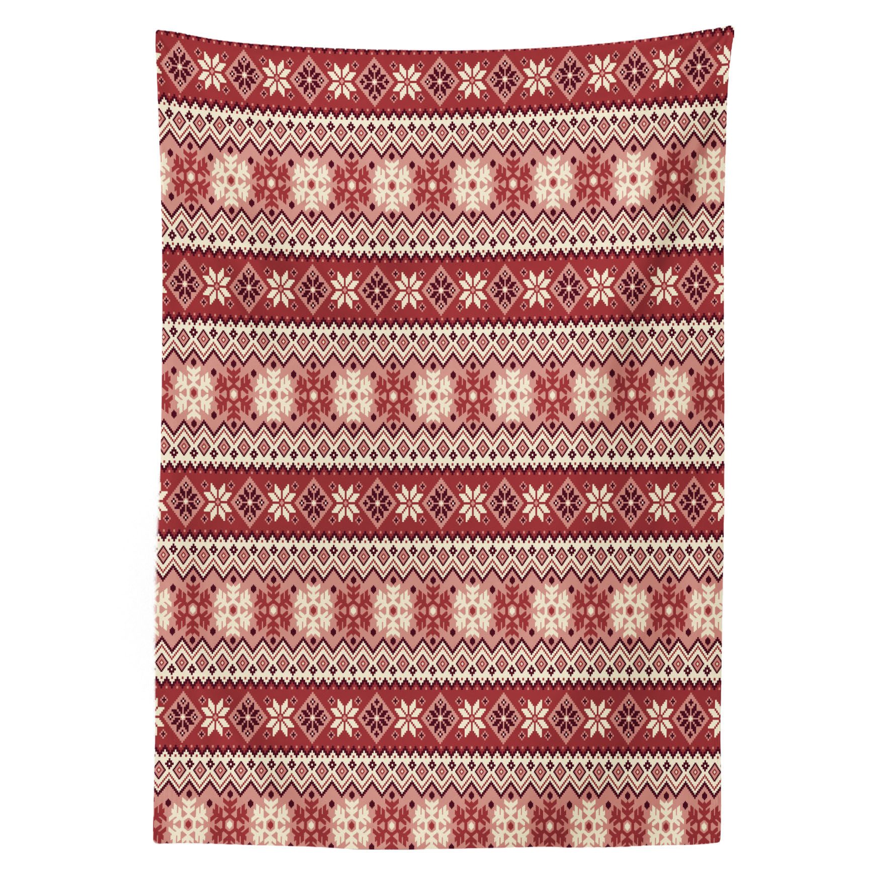 Abakuhaus Tischdecke Farbfest Waschbar Für den Außen Bereich geeignet Klare Farben, nordisch Scandinavian Weihnachten Schnee