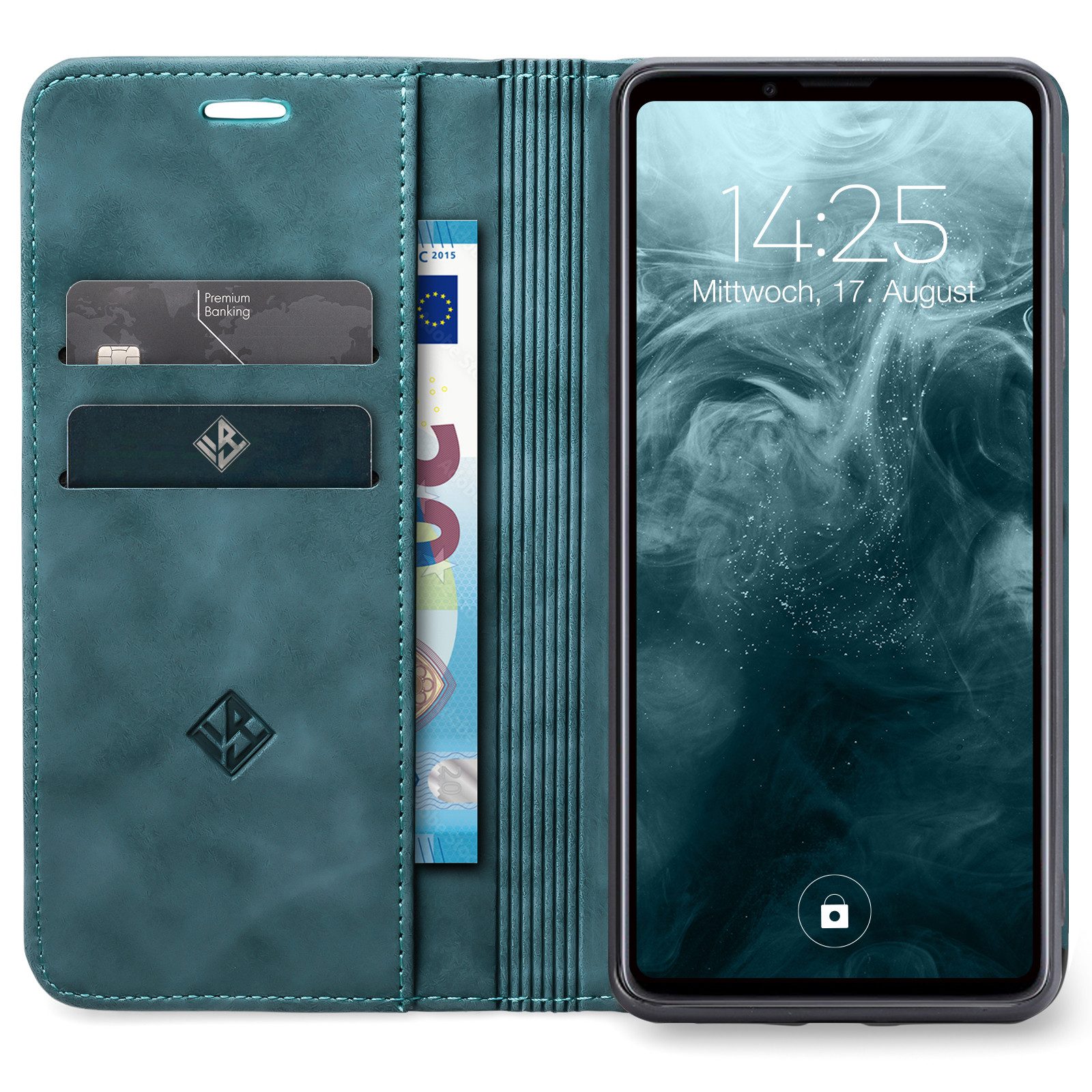 Tec-Expert Handyhülle Tasche Hülle für Sony Xperia 1 V 6.5 Zoll, 6.5 ", Cover Klapphülle Case mit Kartenfach Fliphülle aufstellbar