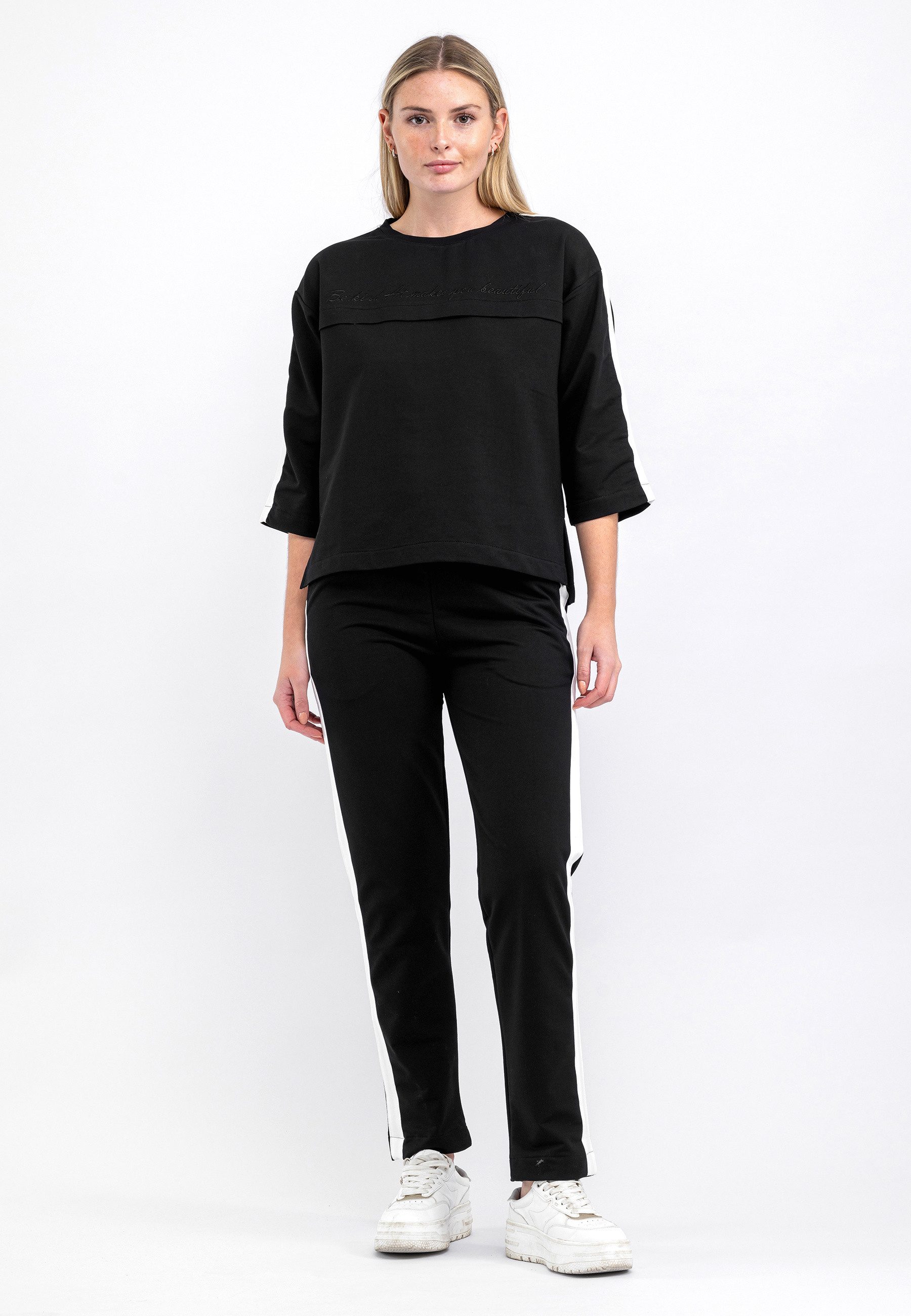 Tom Barron Trainingsanzug Two Color Tracksuit mit Be Kind At Mad You Beautiful Top
