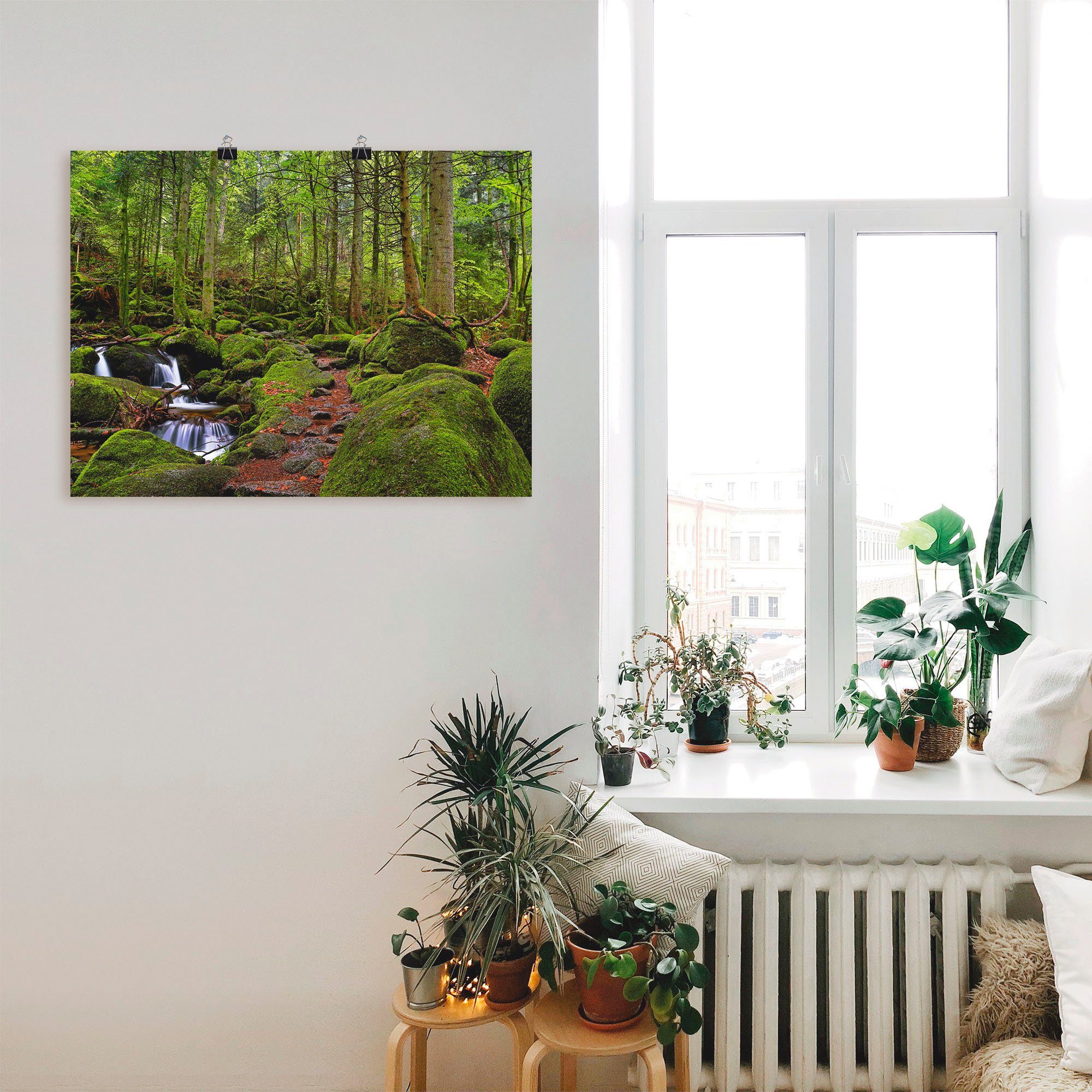 Artland Poster Zauberwald, Wald (1 St), ohne Rahmen