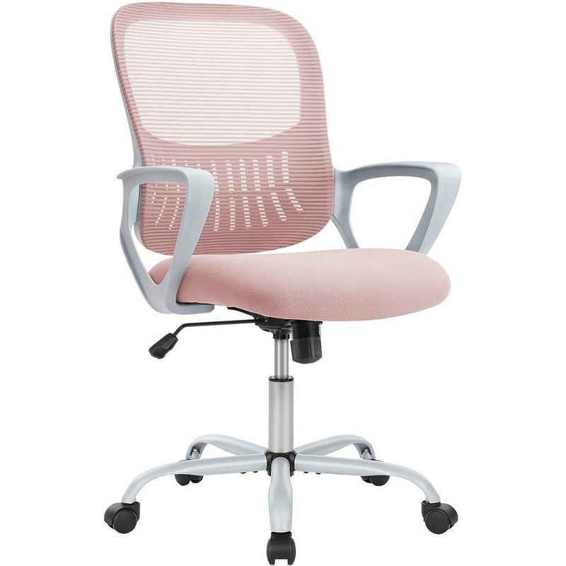 JOEAIS Sessel Bürostuhl Chefsessel Schreibtischstuhl Stuhl Office Chair Drehstuhl (Computerstuhl, Stuhl Verstellbarer Lordosenstütze Armlehne, Höhenverstellung), 110 kg Bürostuhl Ergonomisch Bürosessel mit Rollen und Wippfunktion