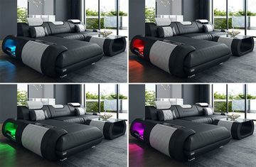 Sofa Dreams Wohnlandschaft »Rimini - XXL U Form Ledersofa«, mit LED, wahlweise mit Bettfunktion als Schlafsofa, Designersofa