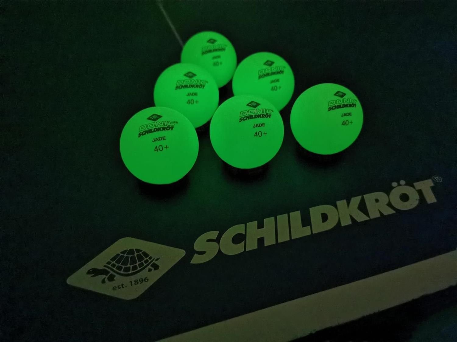Donic-Schildkröt Tischtennisball Tischtennis the Stück, 6 Ball in Bälle Balls dark Glow Tischtennisball