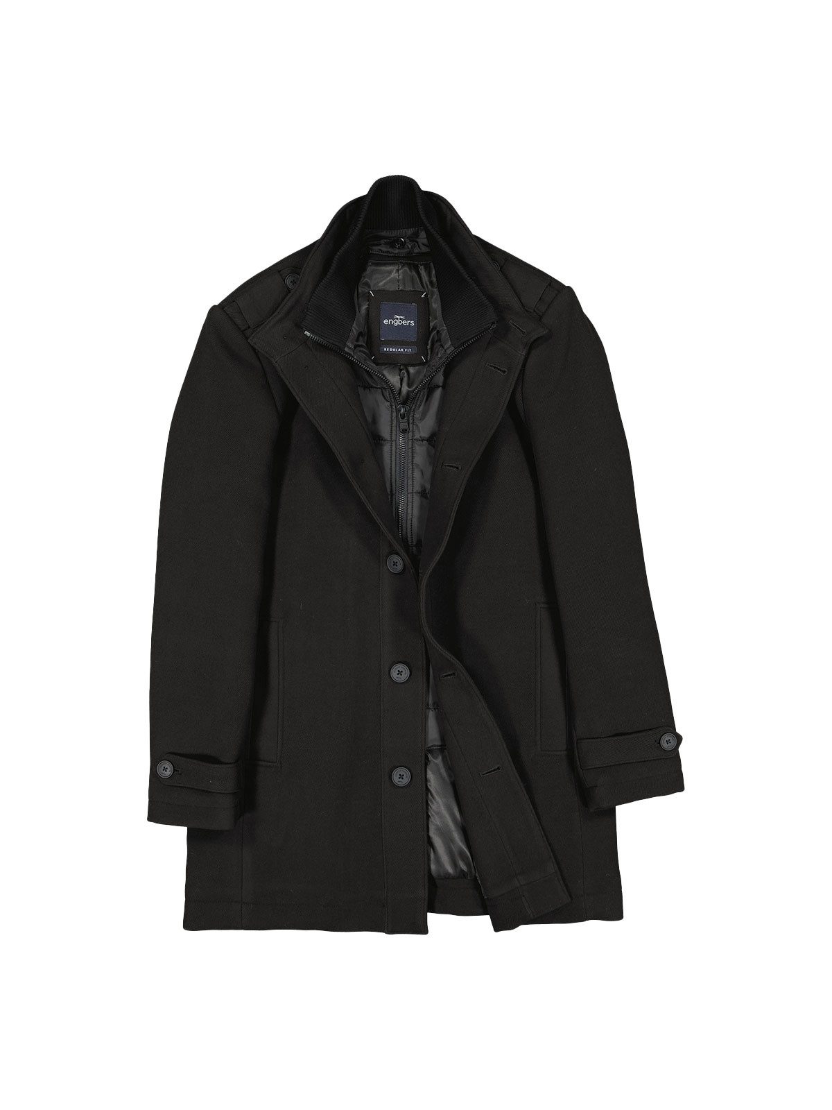 Engbers Kurzmantel engbers Herren Mantel mit herausnehmbaren Inlet, Schwarz günstig online kaufen