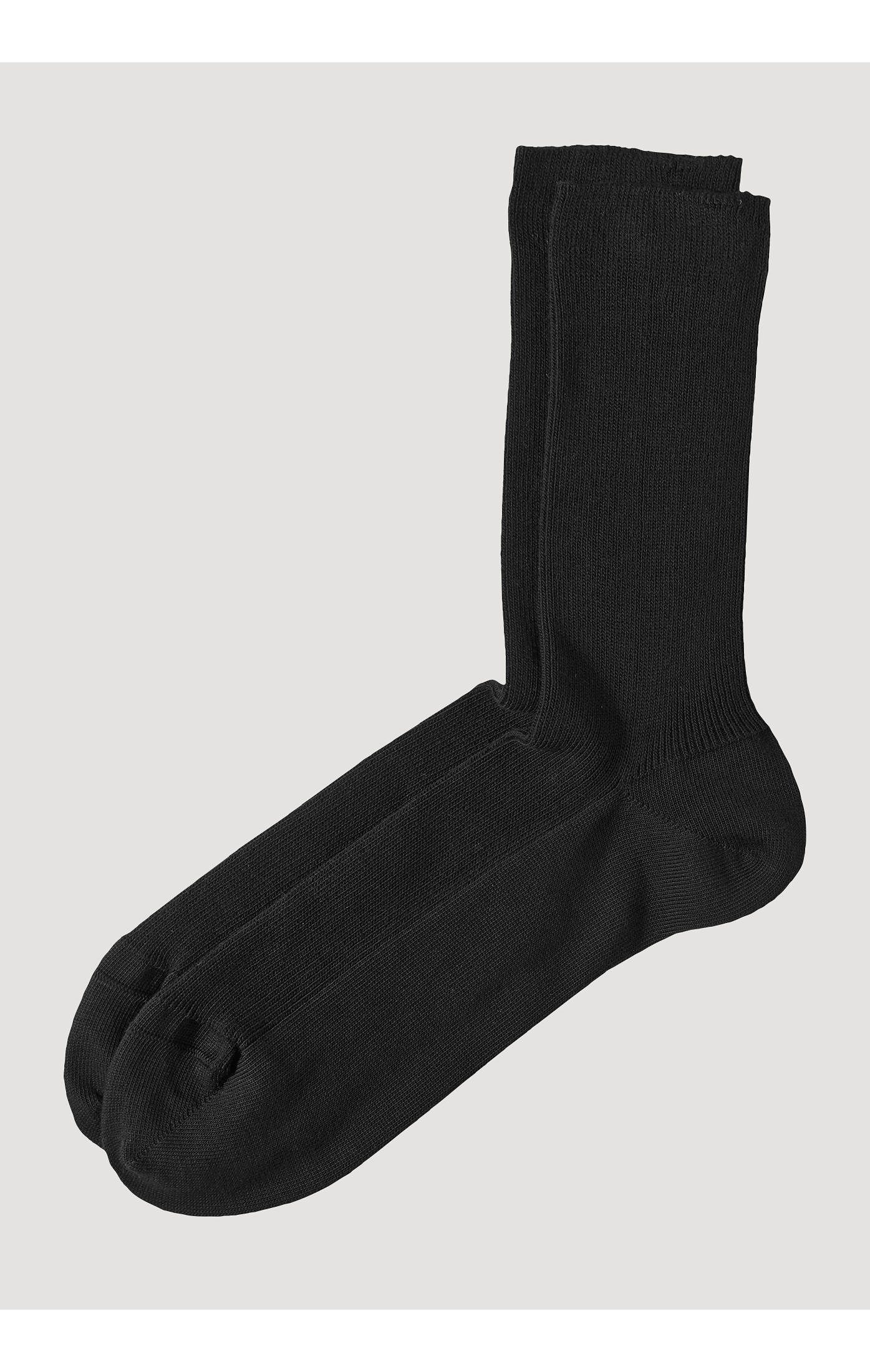 Hessnatur Socken aus reiner Bio-Baumwolle (1-Paar) schwarz