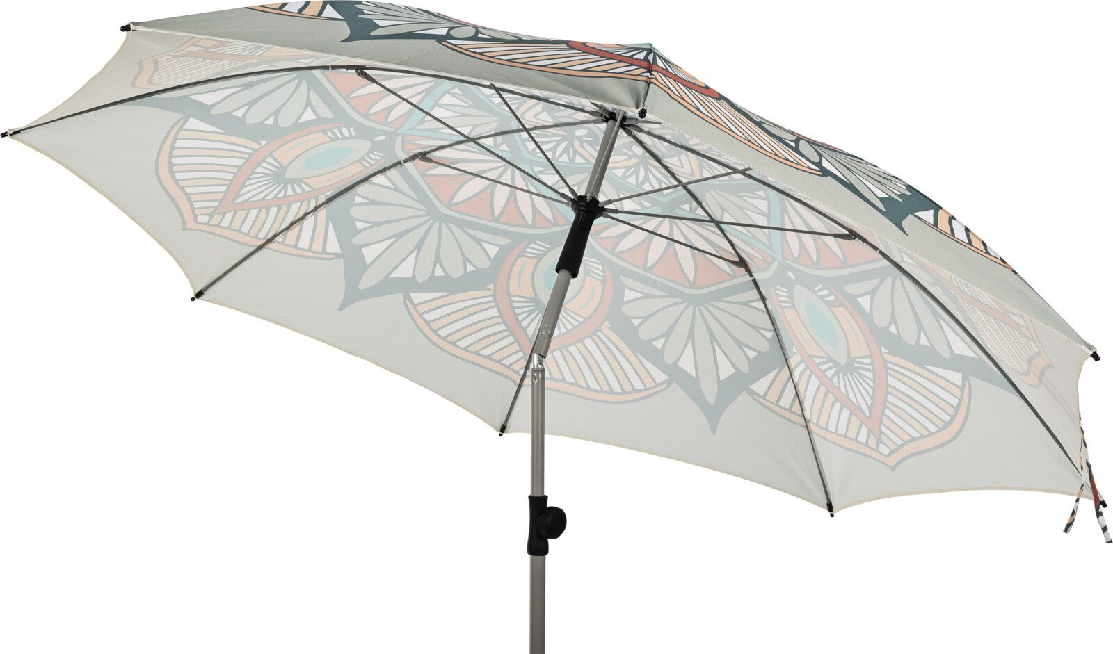 Meinposten Sonnenschirm Strandschirm Marrakesch grau UV 50+ Knickbar 180 cm inkl. Schutzhülle, abknickbar – Bild 3 von 4