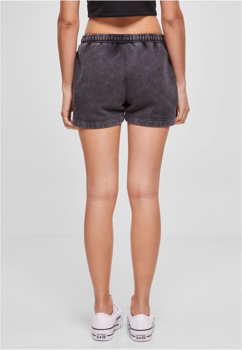 URBAN CLASSICS Shorts Ladies Stone Washed Shorts Frauen Shorts