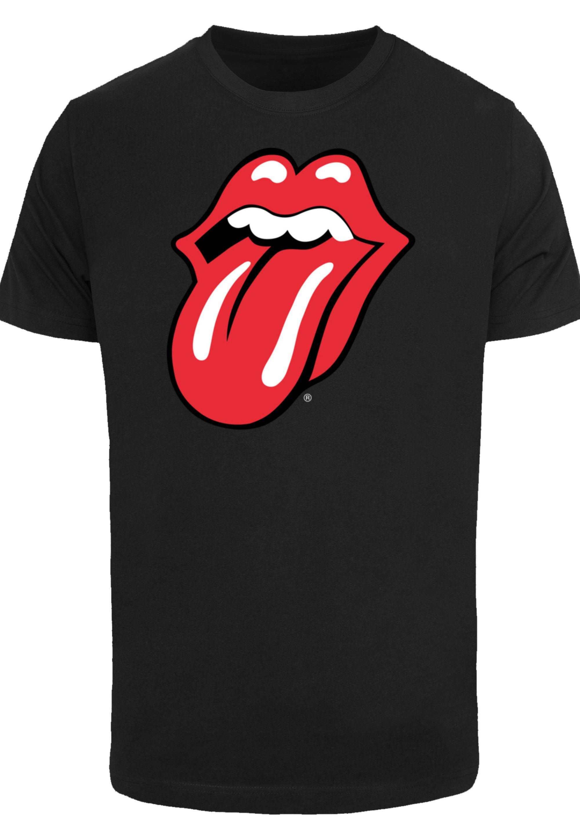 F4NT4STIC T-Shirt The Stones Print Zunge Rolling Rote schwarz