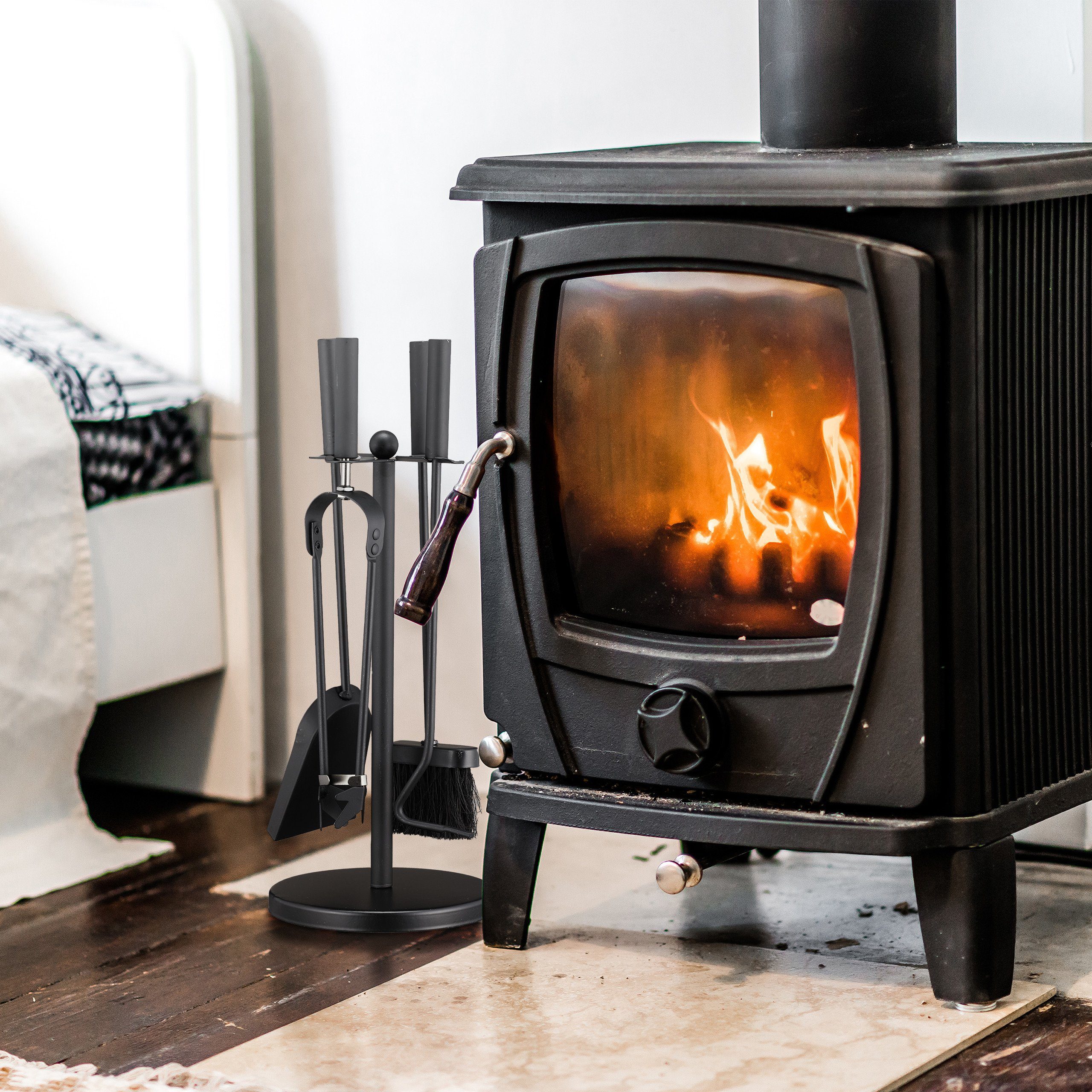 relaxdays Kamingarnitur 5-teiliges Kaminbesteck günstig online kaufen