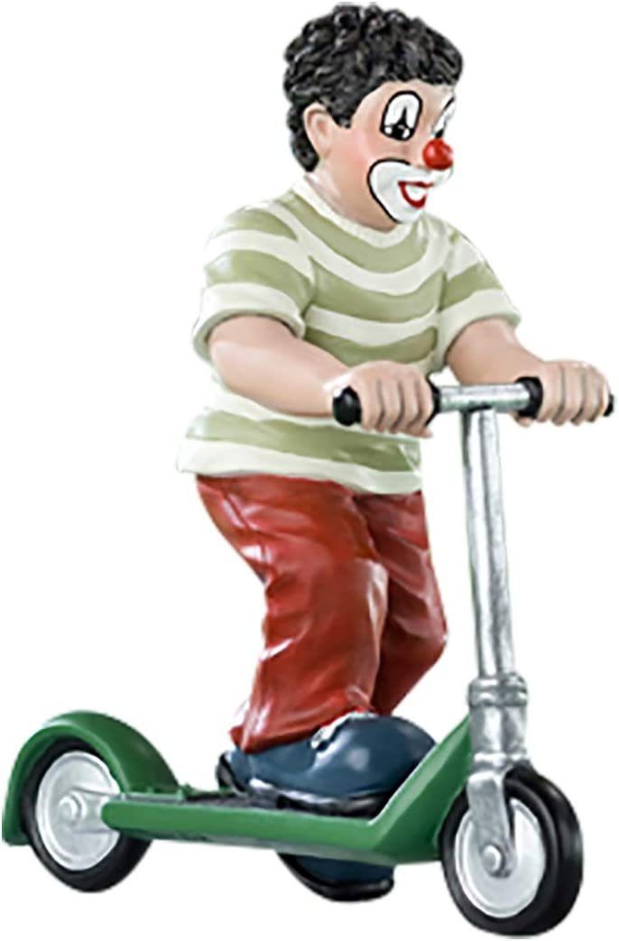 - - 13cm Gildeclowns Dekofigur Charity GILDE H. Figur Cityroller beige-blau-grün-rot