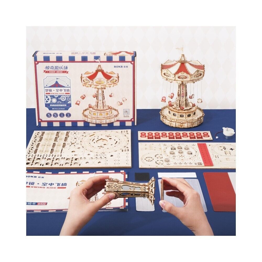 ROKR 3D-Puzzle Swing Ride / Kettenkarussell, 289 Puzzleteile