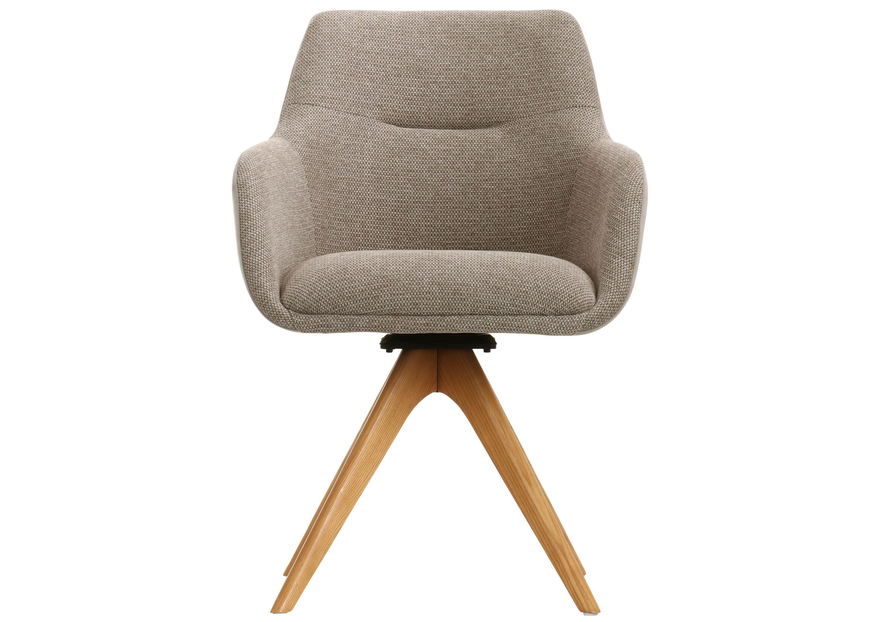 Massivmoebel24 Polsterstuhl POLSTERSTÜHLE Eiche 100% Polyester braun (100% Polyester Holz teilmontiert 10 kg POLSTERSTÜHLE #01), Eiche braun