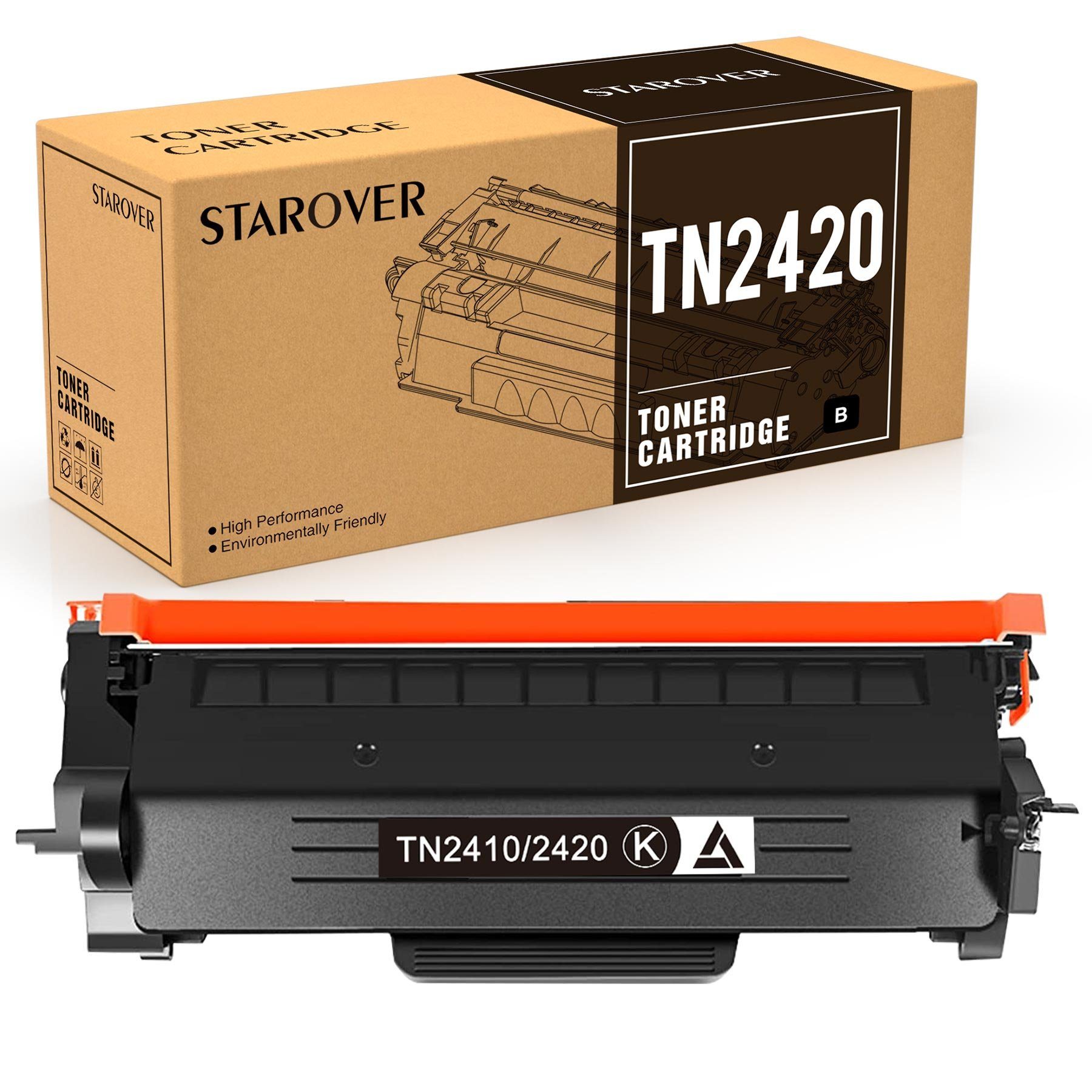 STAROVER Tonerpatrone TN 2420 2410 für Brother HL-L2310D DCP-L2510D  MFC-L2710DN, (MFC-L2710DW MFC-L2710DN MFC-L2750DW), HL-L2350DW HL-L2730DN  DCP-L2530DW