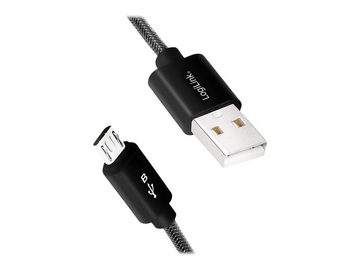 LogiLink USB-Verteiler LOGILINK USB zu Micro USB Sync- u.Ladekabel grau