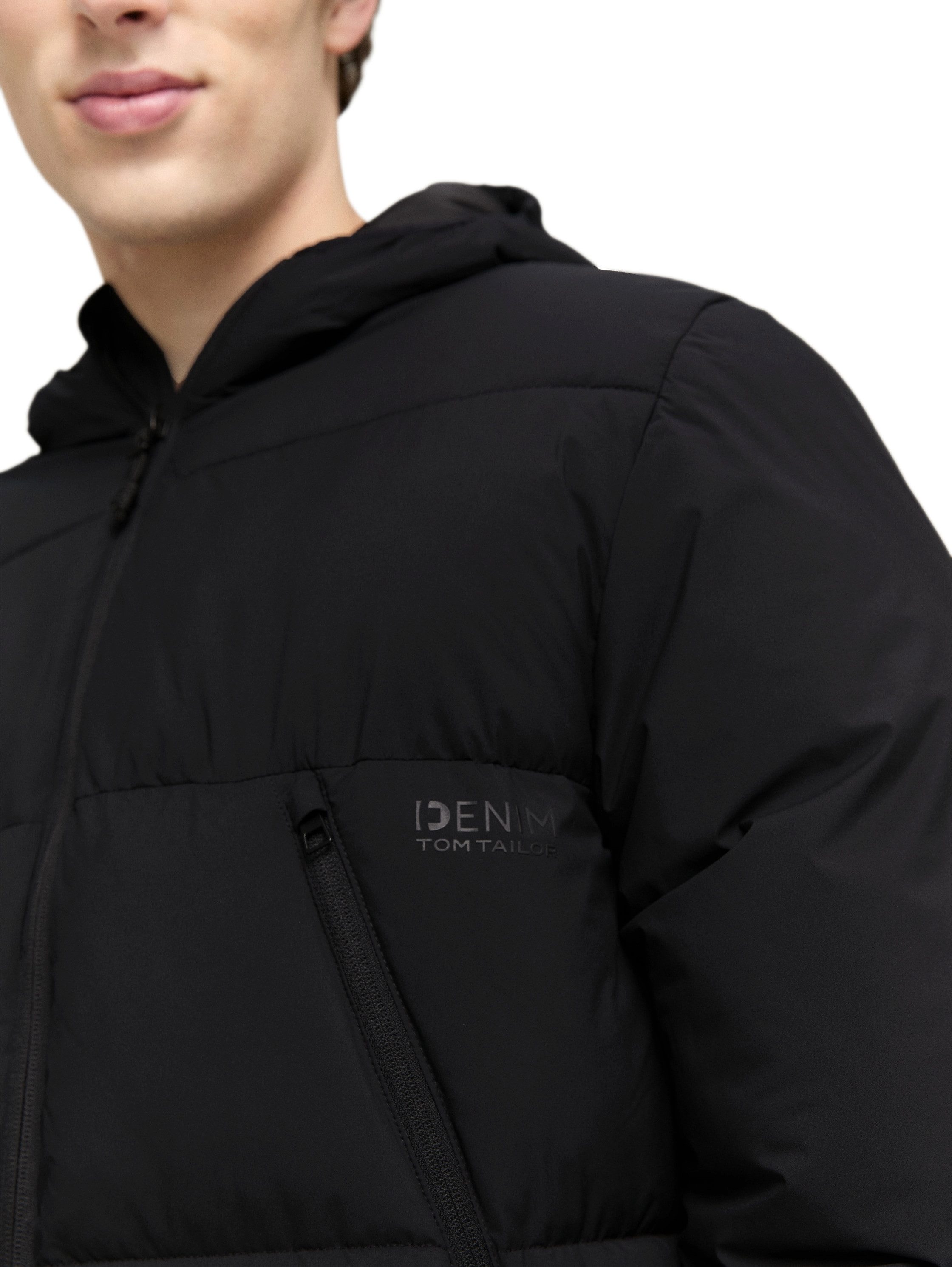 TOM TAILOR Denim Steppjacke mit Logo Print