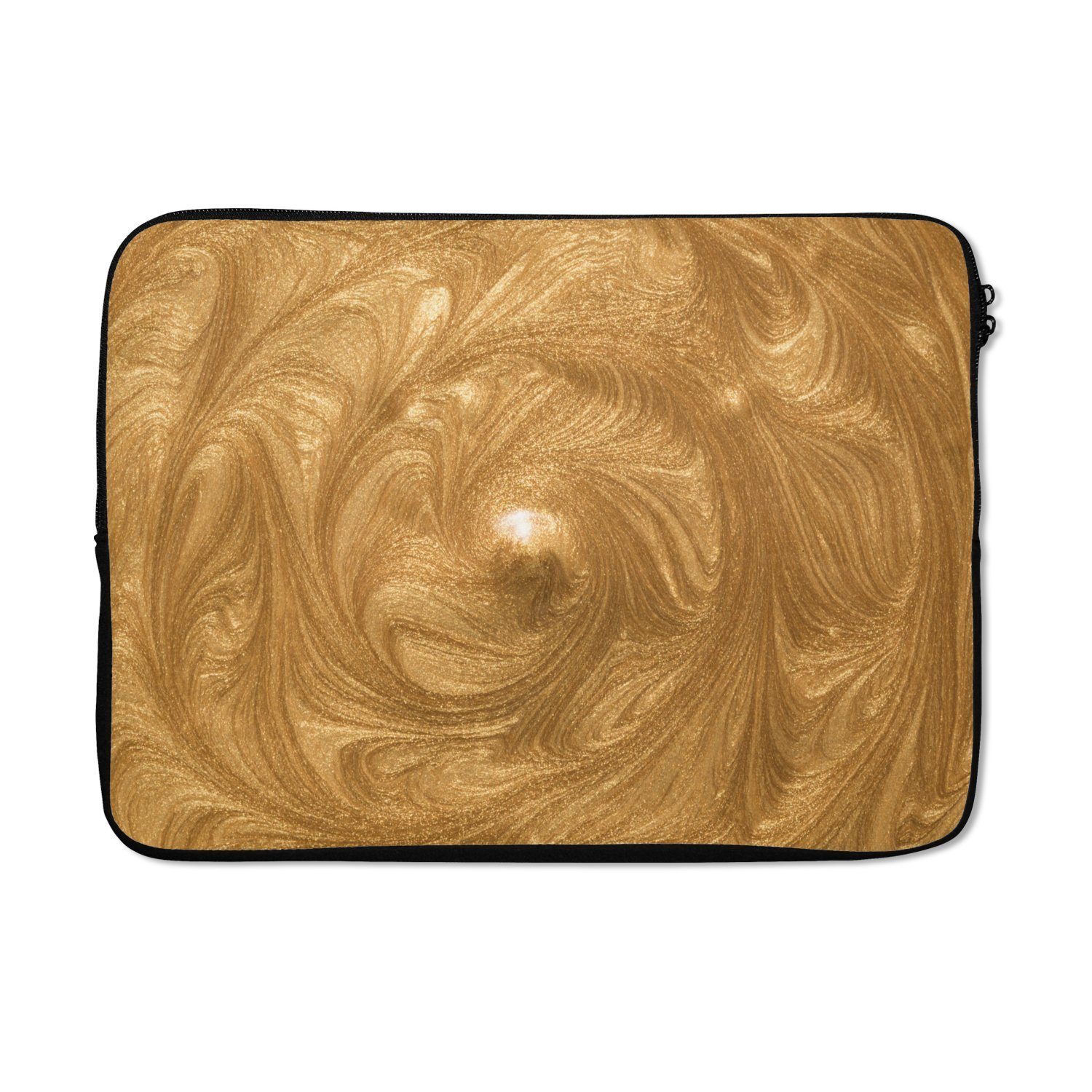 MuchoWow Laptop-Hülle Kreis - Golden - Farbe 13.3 Zoll, Laptopsleeve,  weiches Innenfutter zum Schutz Kratzern, Laptoptasche