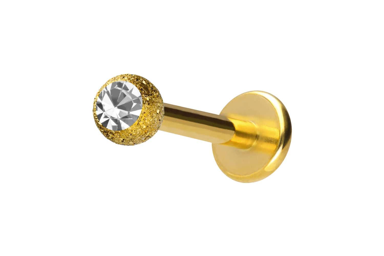 PIERCINGLINE Piercing-Set Chirurgenstahl Labret DIAMANTOPTIK + KRISTALL (Labrets, 1-tlg)