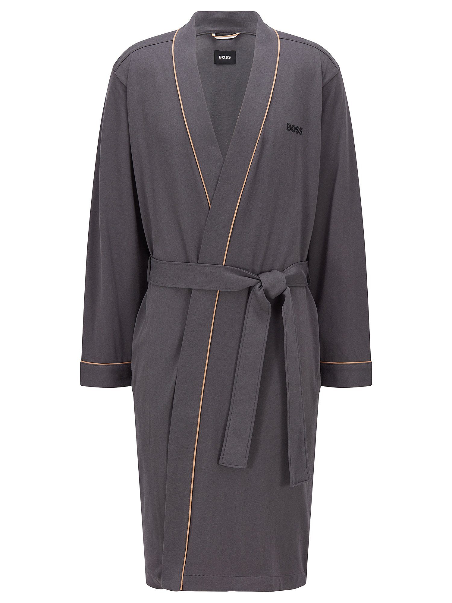 BOSS Morgenmantel Kimono, Baumwolle, Kimono-Kragen, Gürtel, Herren Hausmant günstig online kaufen