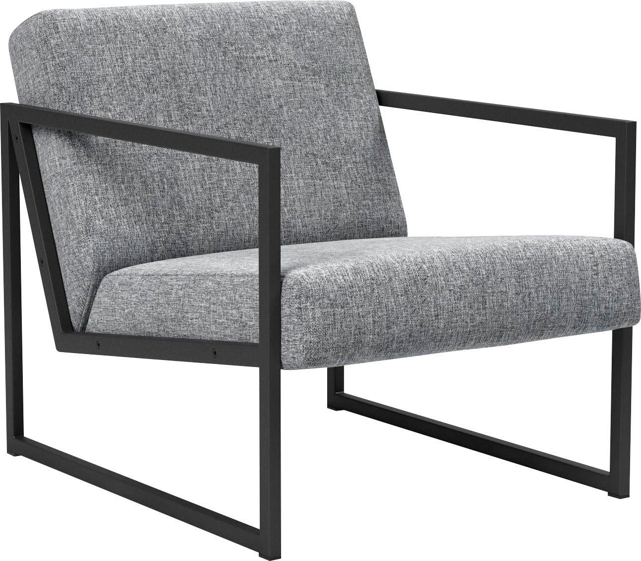 INNOVATION LIVING ™ Cocktailsessel Vikko Designsessel, bequem, Industriedesign, moderner Stuhl, Sitz und Rücken aus hochelastischem Schaum
