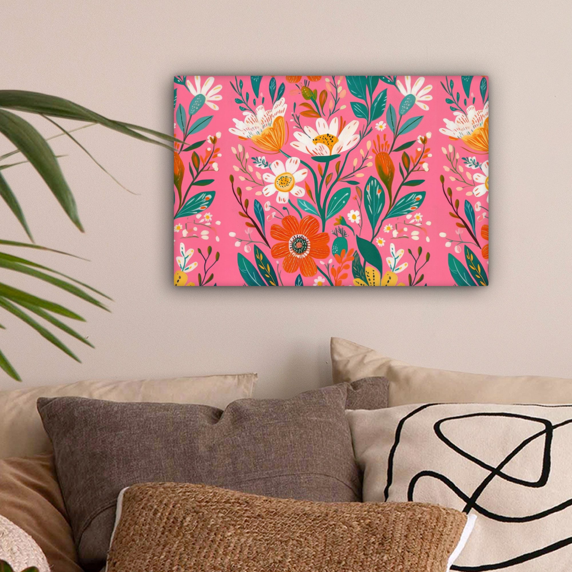 OneMillionCanvasses® Leinwandbild Rosa - Blumen - günstig online kaufen