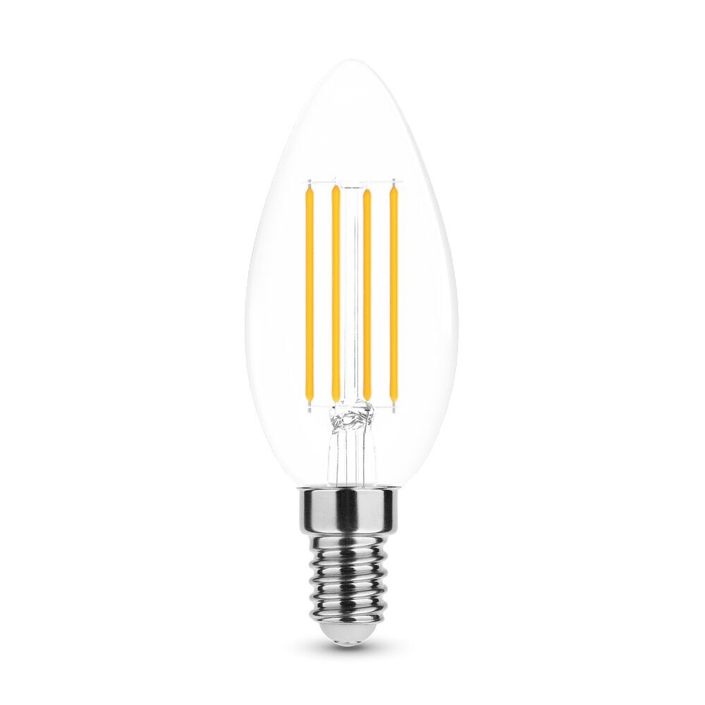 Modee Smart Lighting LED-Leuchtmittel LED (Candle) C35, Kerze, Klarglas, Birne Kerze E14 E14 360° C35 Dimmbare W 7 Leuchtmittel, LED 7W Filament dimmbar, Neutralweiß