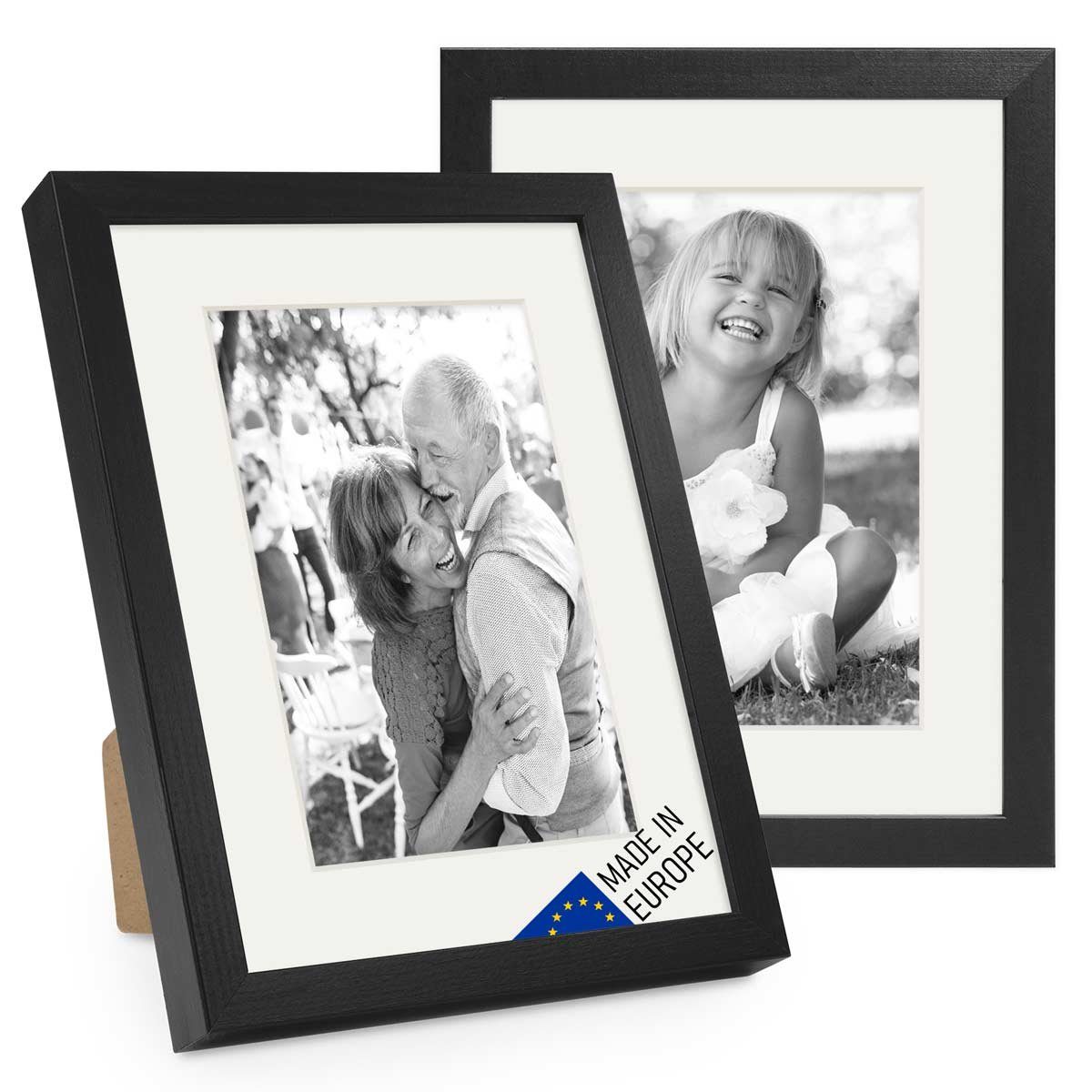 PHOTOLINI Bilderrahmen 2er Set Echtholz mit günstig online kaufen