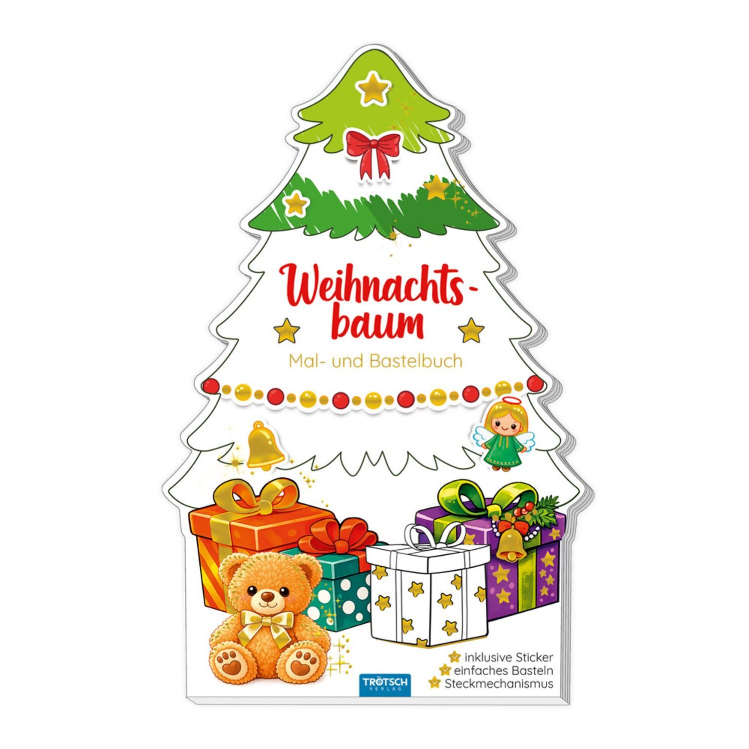 TRÖTSCH - Mal- und Bastelbuch Weihnachtsbaum Mal- und Bastelbuch, Ab 4 / diverse