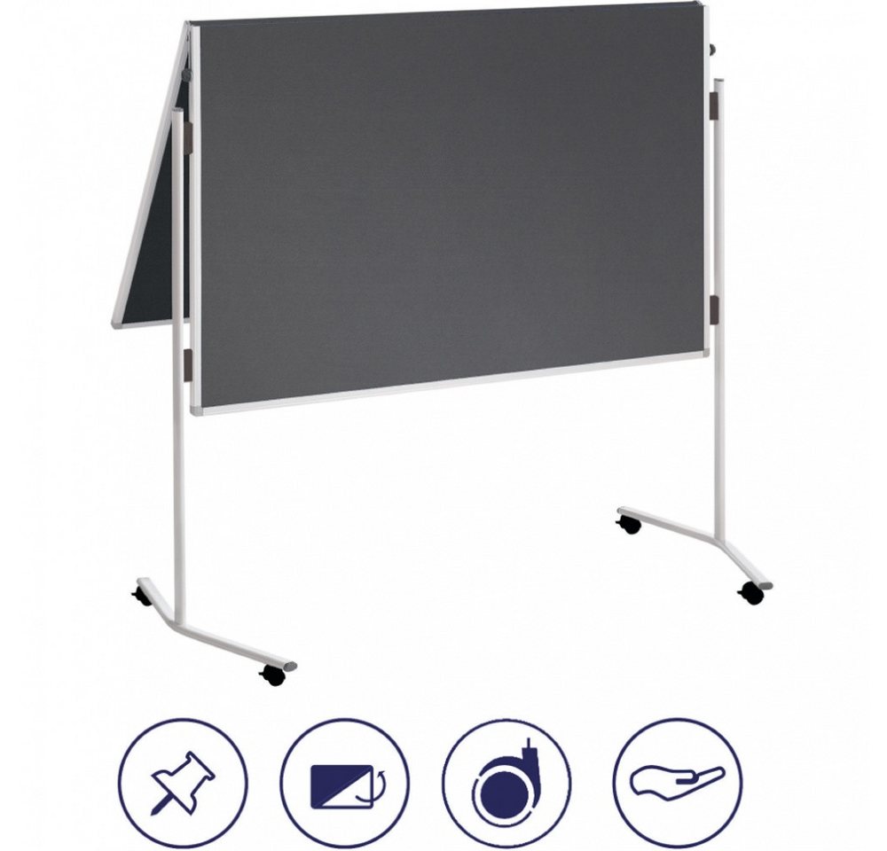 Thumbnail - König Werbeanlagen Hinweisschild FRANKEN Moderationstafel ECO, faltbar, grau, Tafel:1500x1200mm, Höhe:1