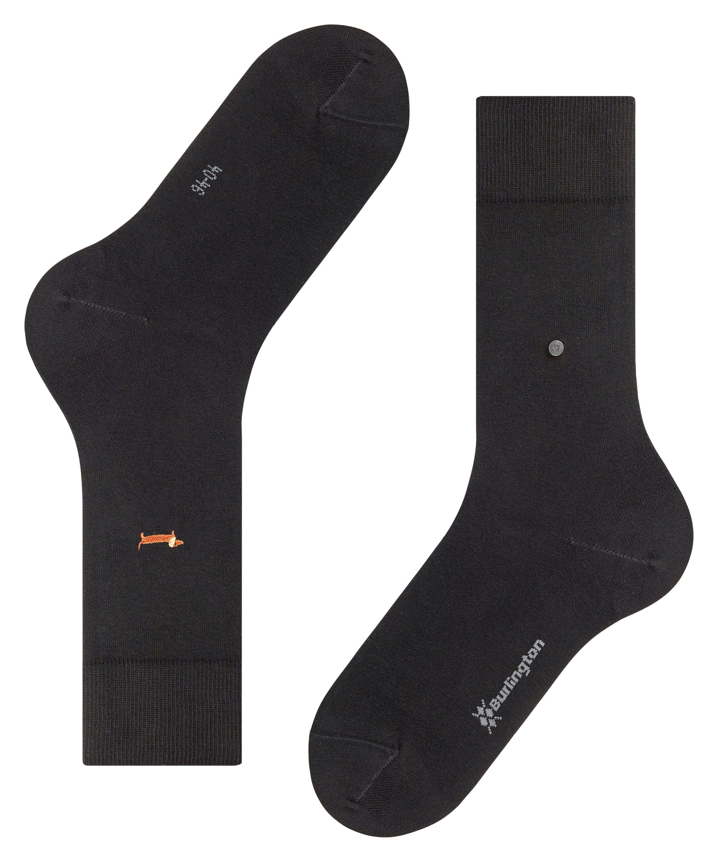 Burlington Socken Brit Style Socken mit britischem Stickmotiv (1-Paar) mit britischem Stickmotiv
