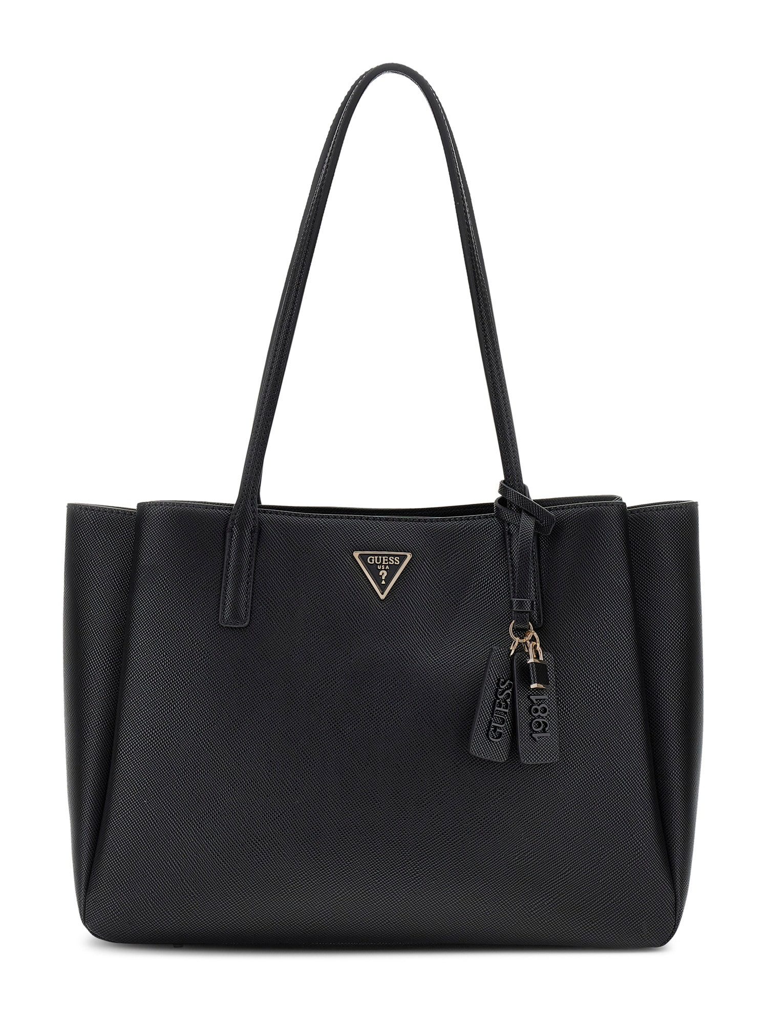Guess Shopper NOELLE II TECH TOTE (Set, Abnehmbarer Anhänger), Damen Umhängetasche, Schultertasche mit abnehmbarem Anhänger