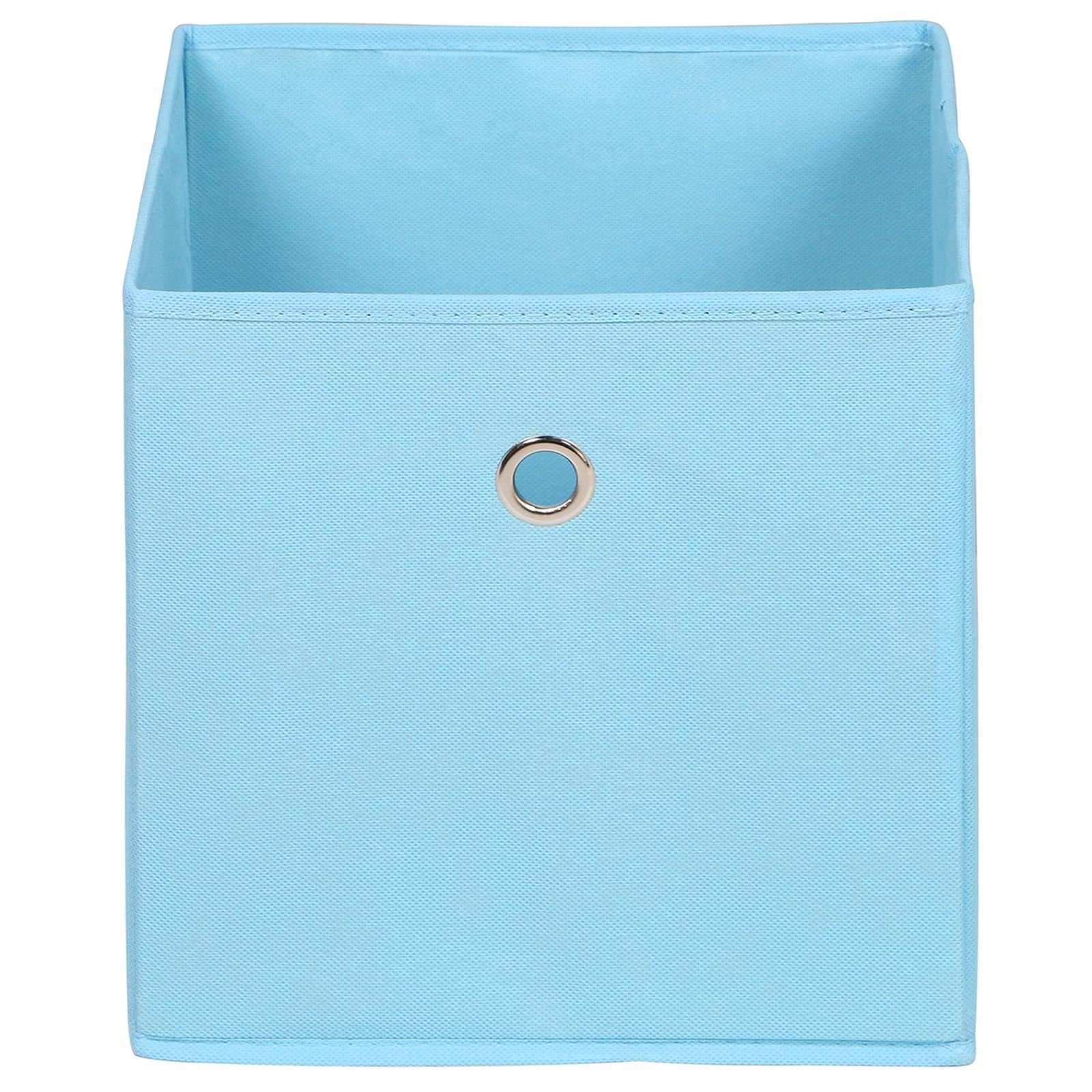 IDIMEX Aufbewahrungsbox ELA (Set), Aufbewahrungsboxen im 2er Set, Regalboxen mit Griff 27x27cm hellblau