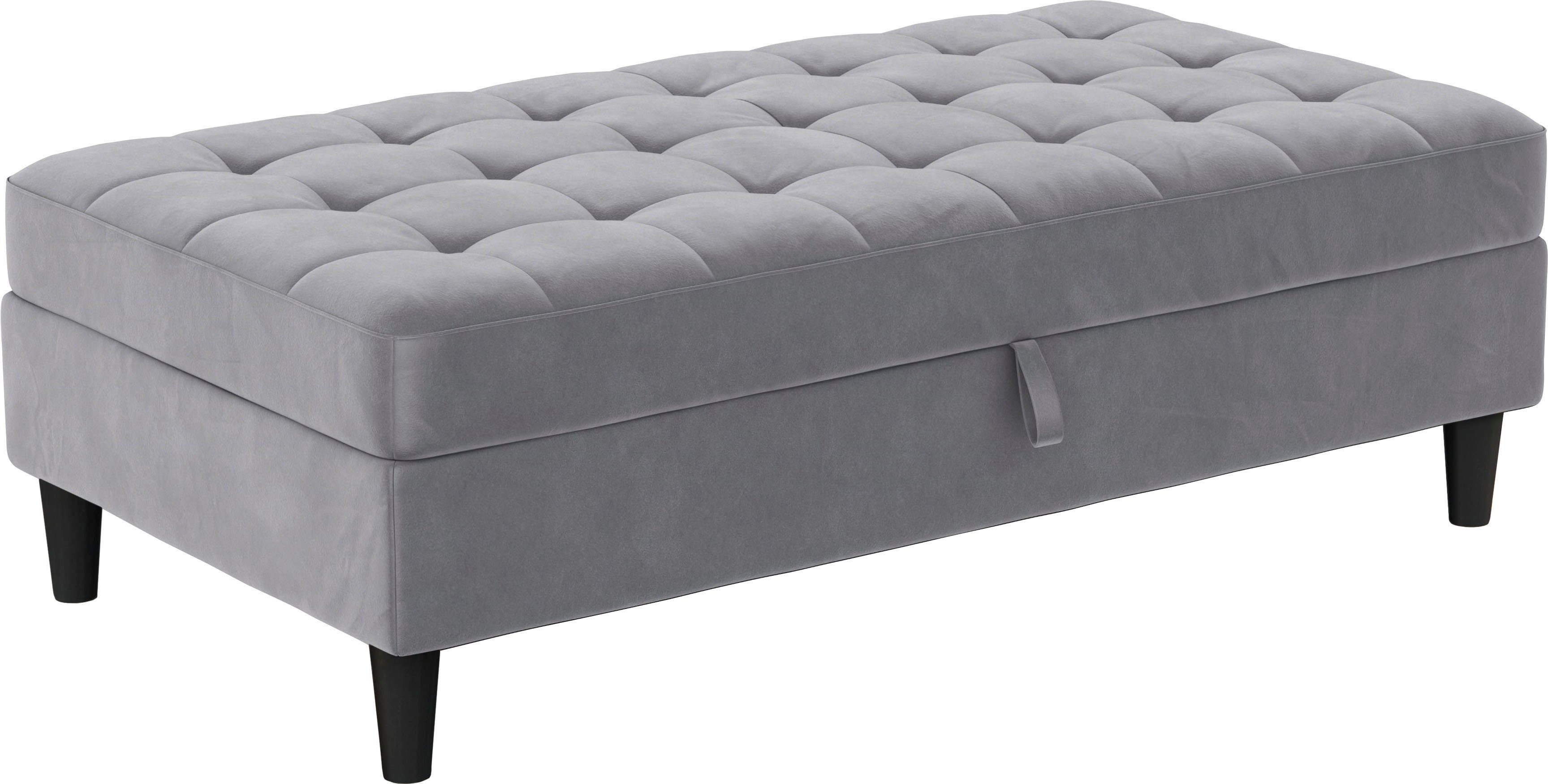Dorel Home Stauraumhocker Presley, Polsterhocker mit Stauraum, frei im Raum stellbar, Sitzhöhe 43 cm