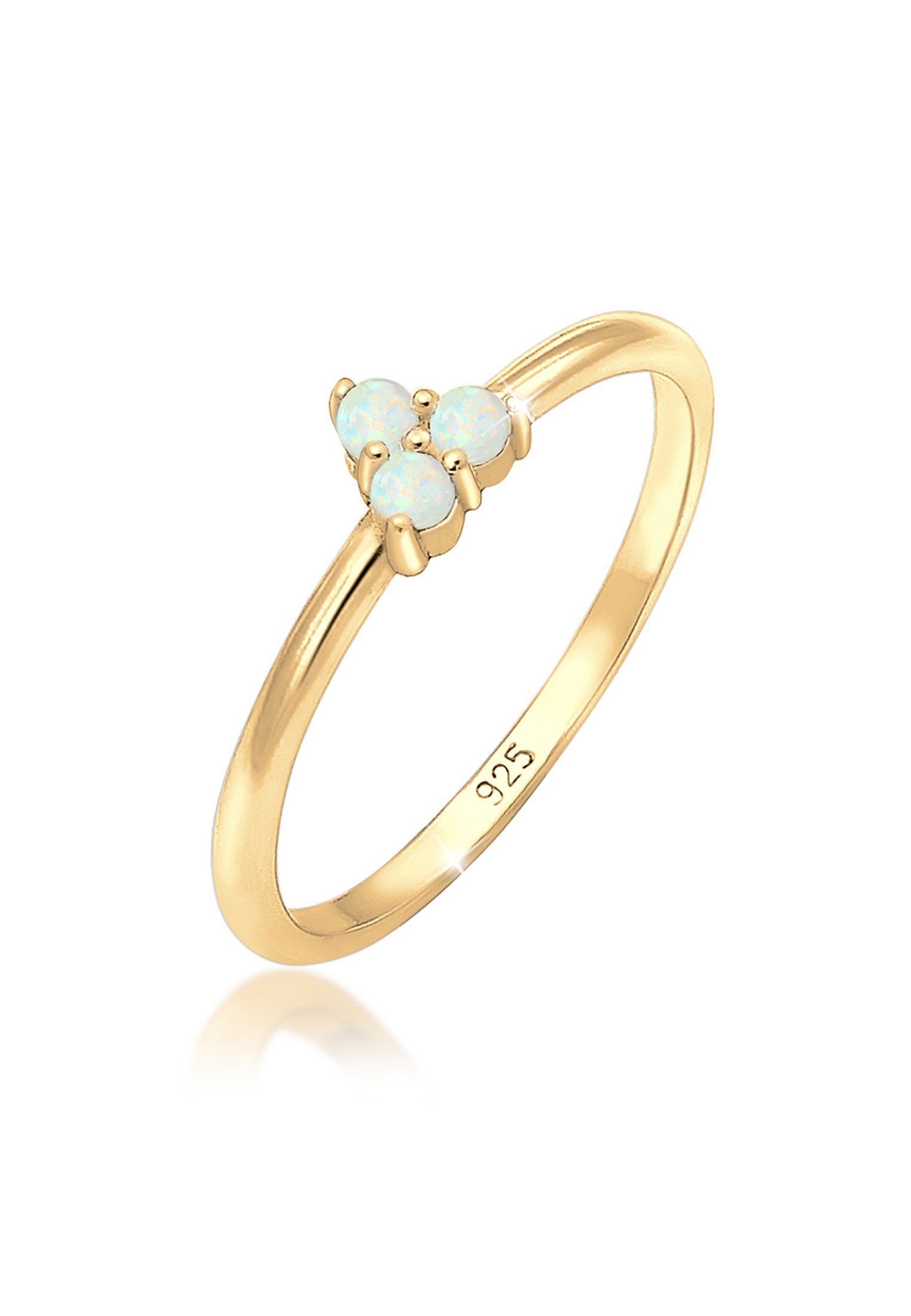 Elli Fingerring Opal Kreis Trio Trend 925er Silber