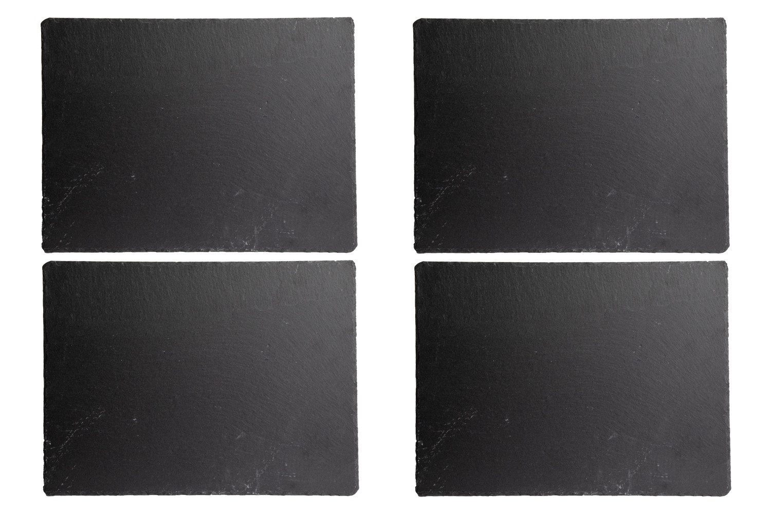 HIT Trading Platzteller Schieferplatten 4er Set RYLEE, Grau, B 40 cm