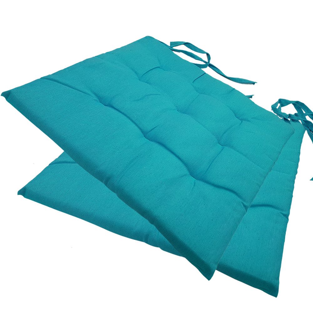 NYVI Stuhlkissen Sitzkissen Nizza 2er Set, Elegante Steppung, robuster Stoff