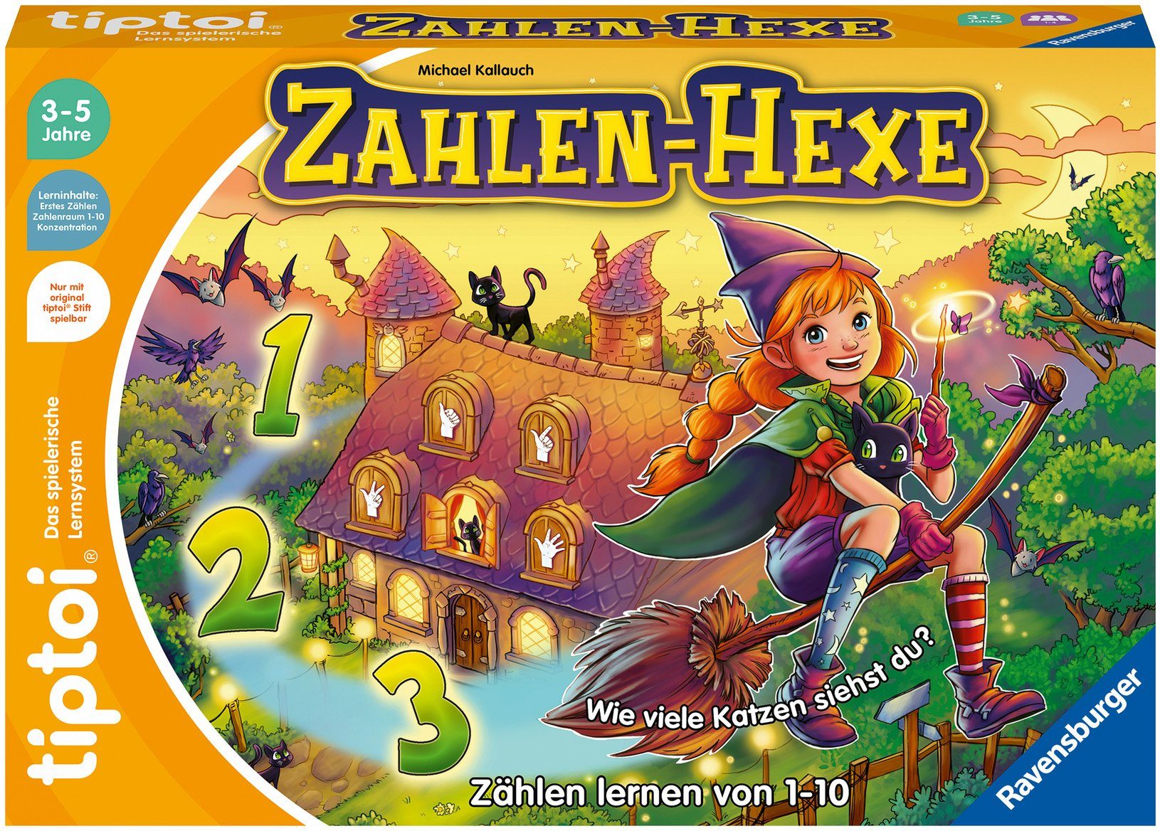 Ravensburger Spiel tiptoi® Zahlen-Hexe, Made in Europe