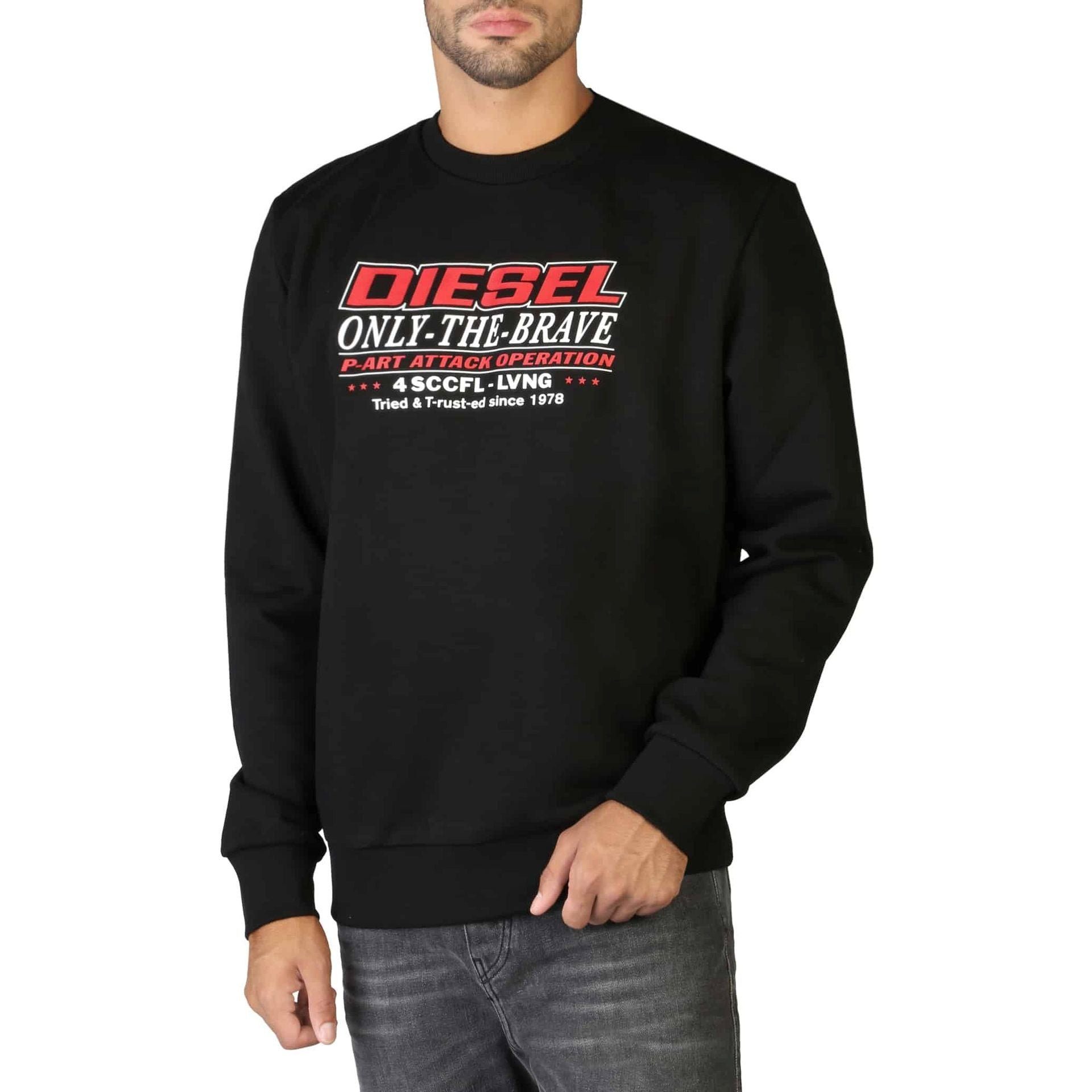 und Diesel Komfort Sweatshirt Herren Sweatshirt neues Schwarz Diesel wartet! Ihr Stil - Sweatshirt mit Rundhalsausschnitt, Diesel