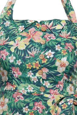 QueenKerosin Sommerkleid mit tropischem Muster