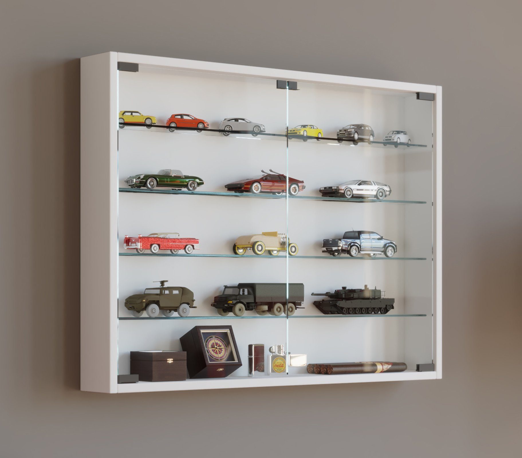 VCM Hängevitrine Hängevitrine Wandvitrine Sammel Deko Mandosa L