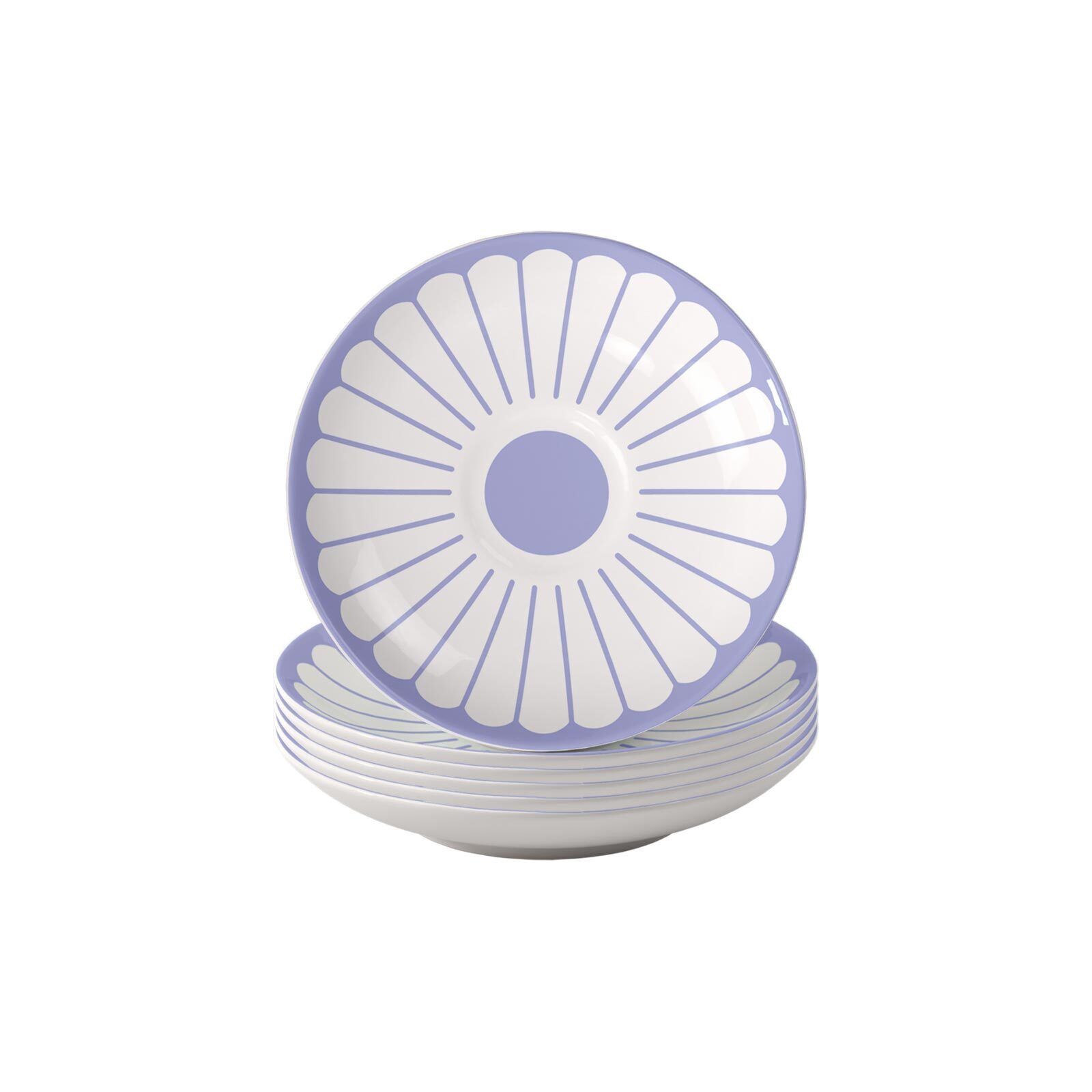 Villeroy & Boch Untertasse Fleur Couleur Espressountertassen ø 11,7 cm, (6 St)