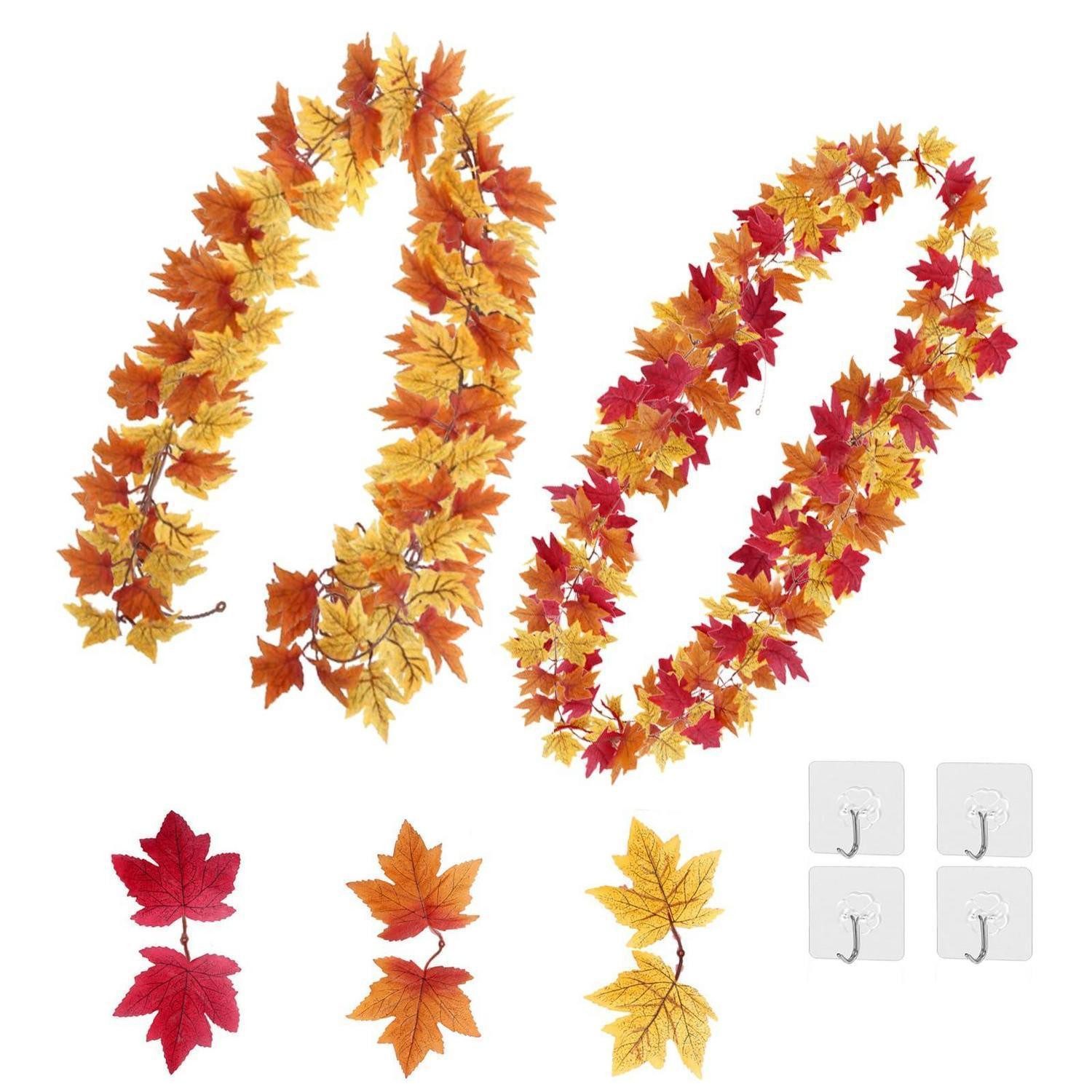 LuxusKollektion Girlande Herbstgirlande Künstlich 2er Set 2m