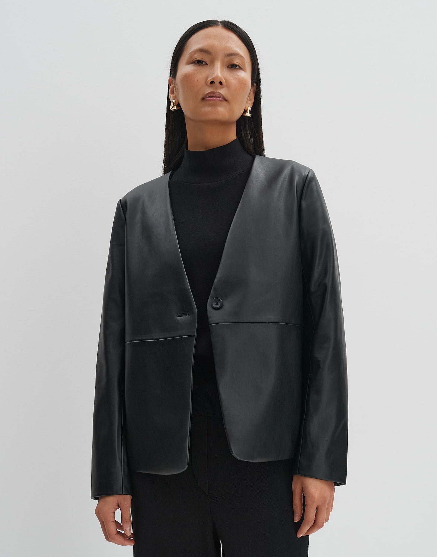 Lederblazer Blazer NOEBE aus weichem Kunstleder